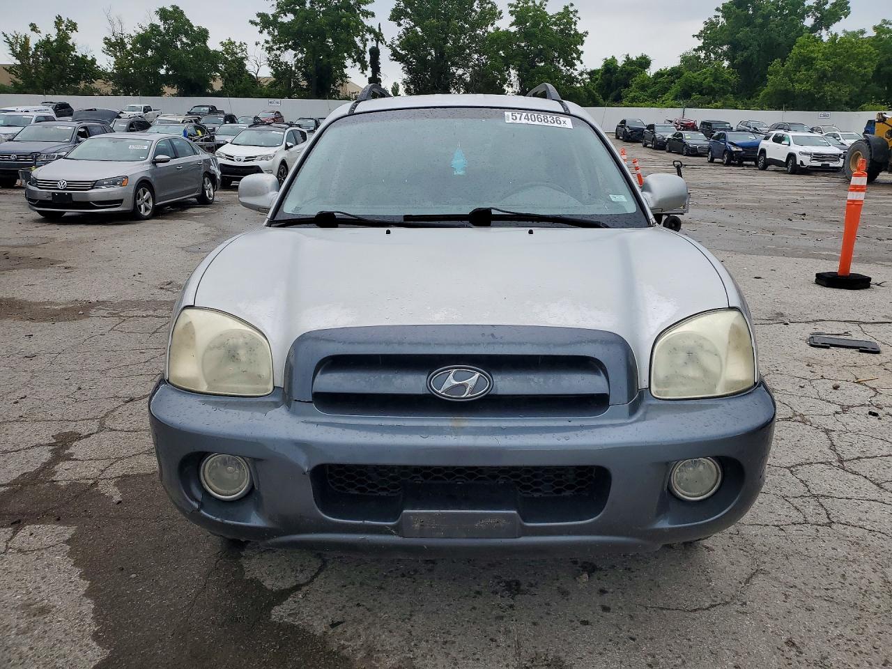2005 Hyundai Santa Fe Gls Silver vin: KM8SC13E15U858358