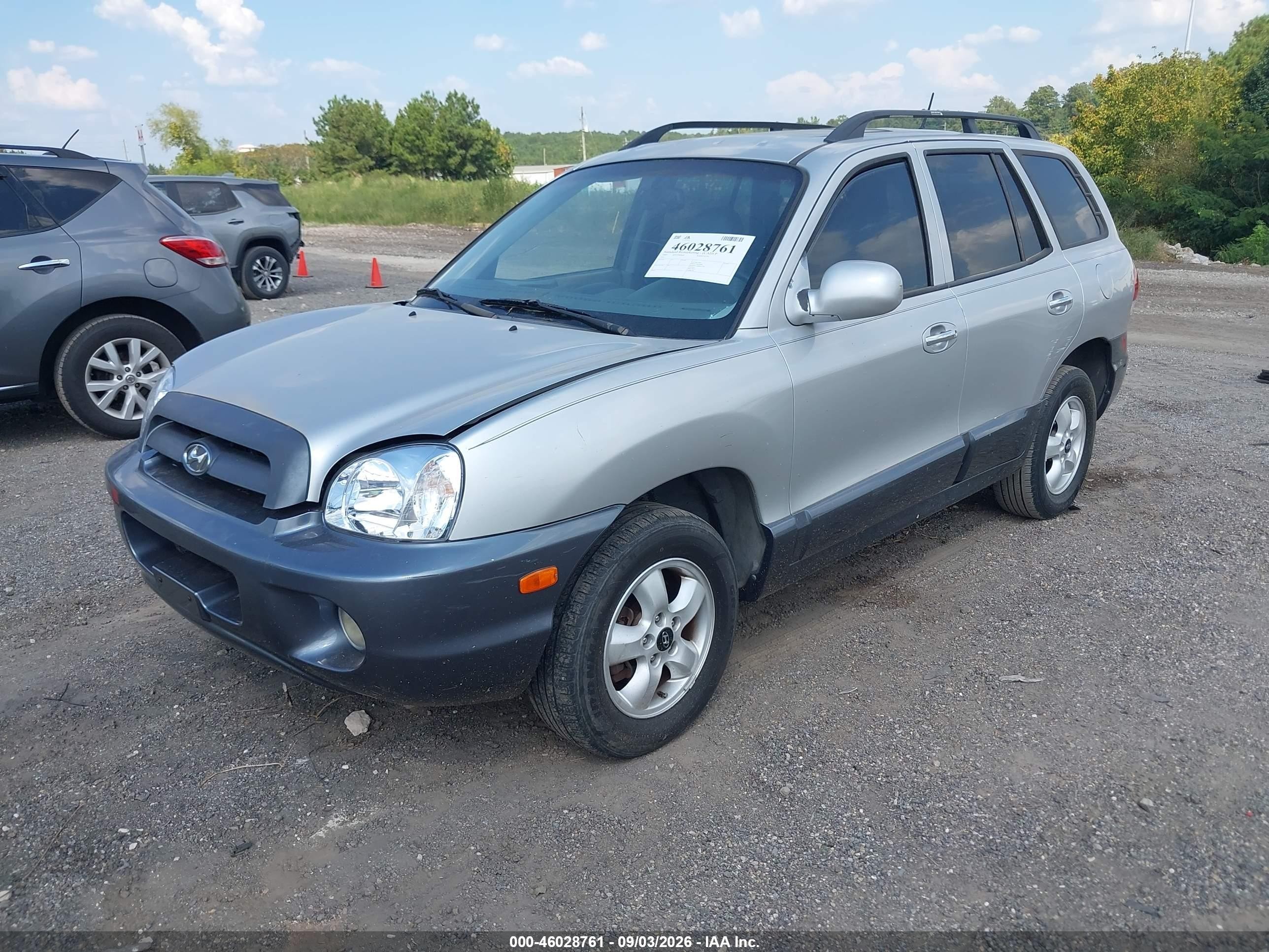 2005 Hyundai Santa Fe Gls/lx Silver vin: KM8SC13E15U941630