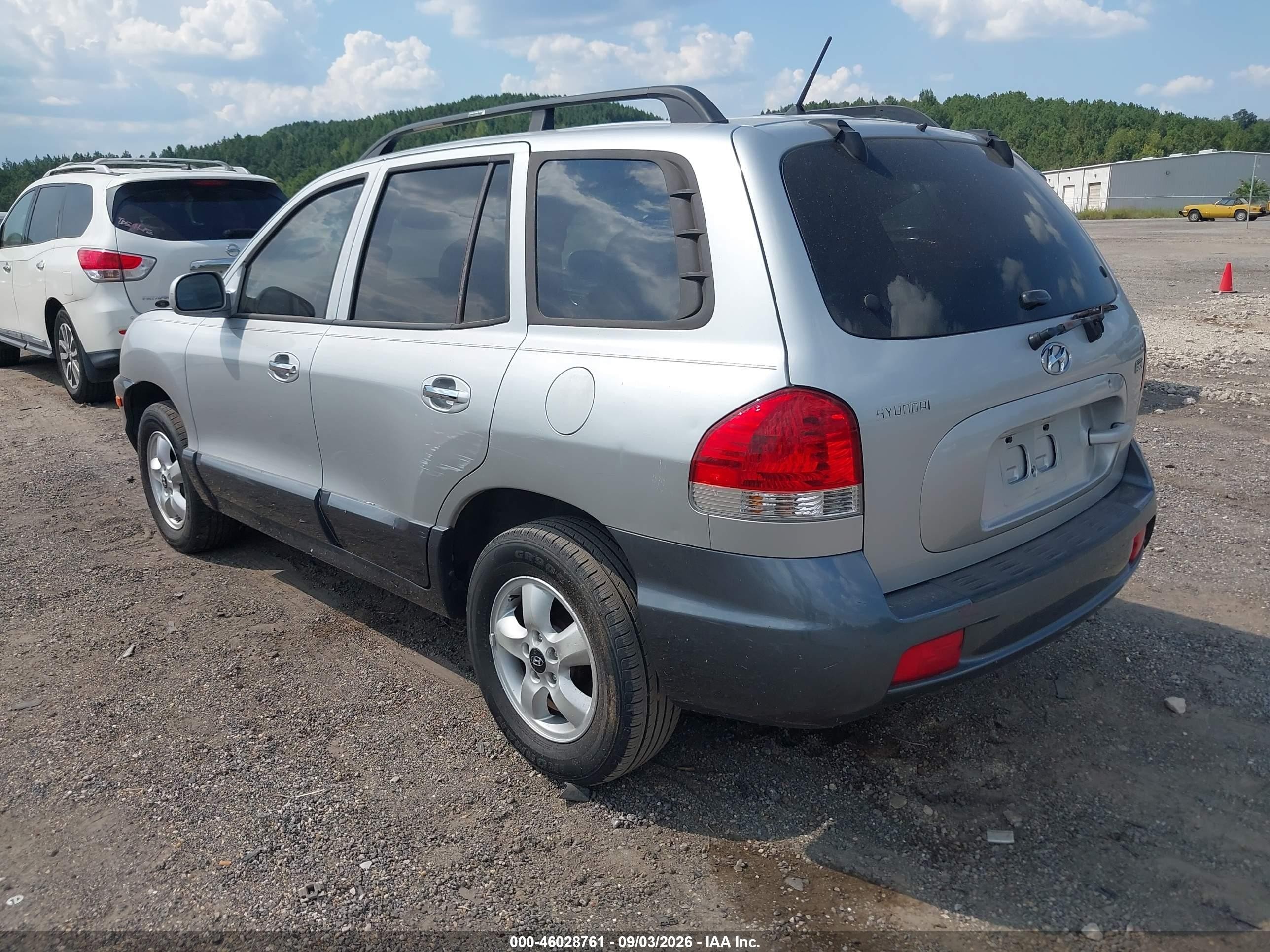 2005 Hyundai Santa Fe Gls/lx Silver vin: KM8SC13E15U941630