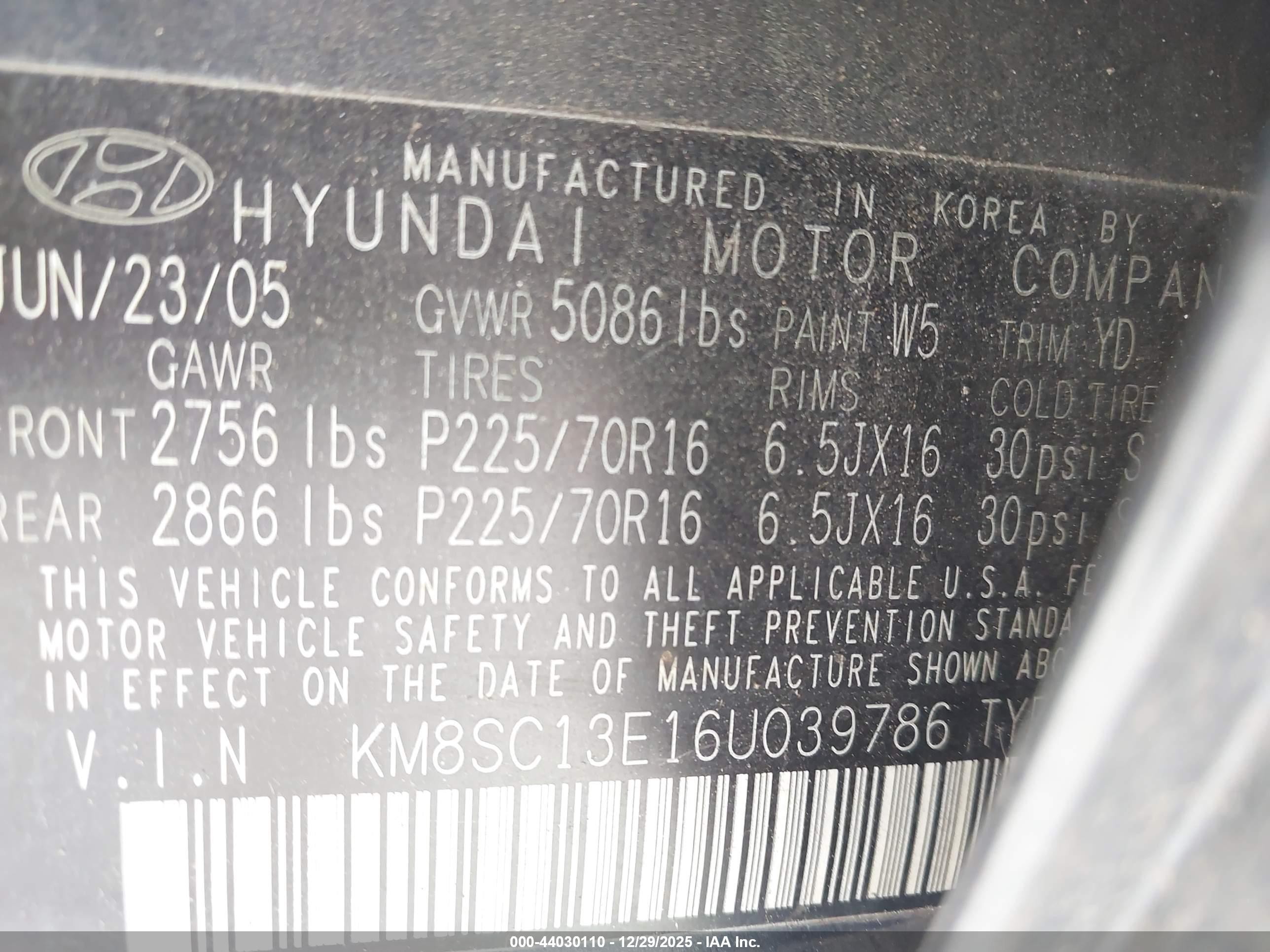 2006 Hyundai Santa Fe Gls/limited Gray vin: KM8SC13E16U039786