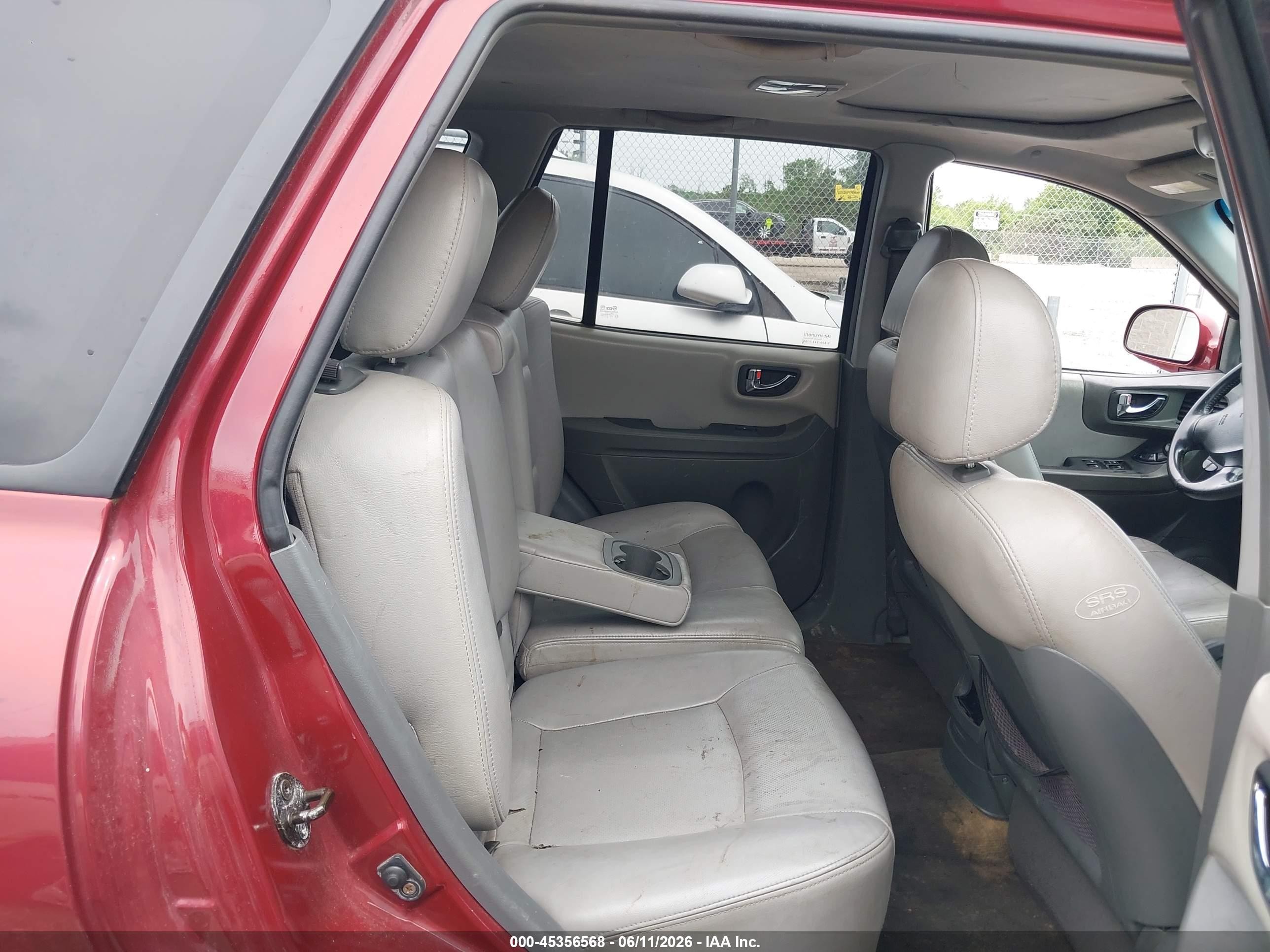 2005 Hyundai Santa Fe Gls/lx Burgundy vin: KM8SC13E25U004429