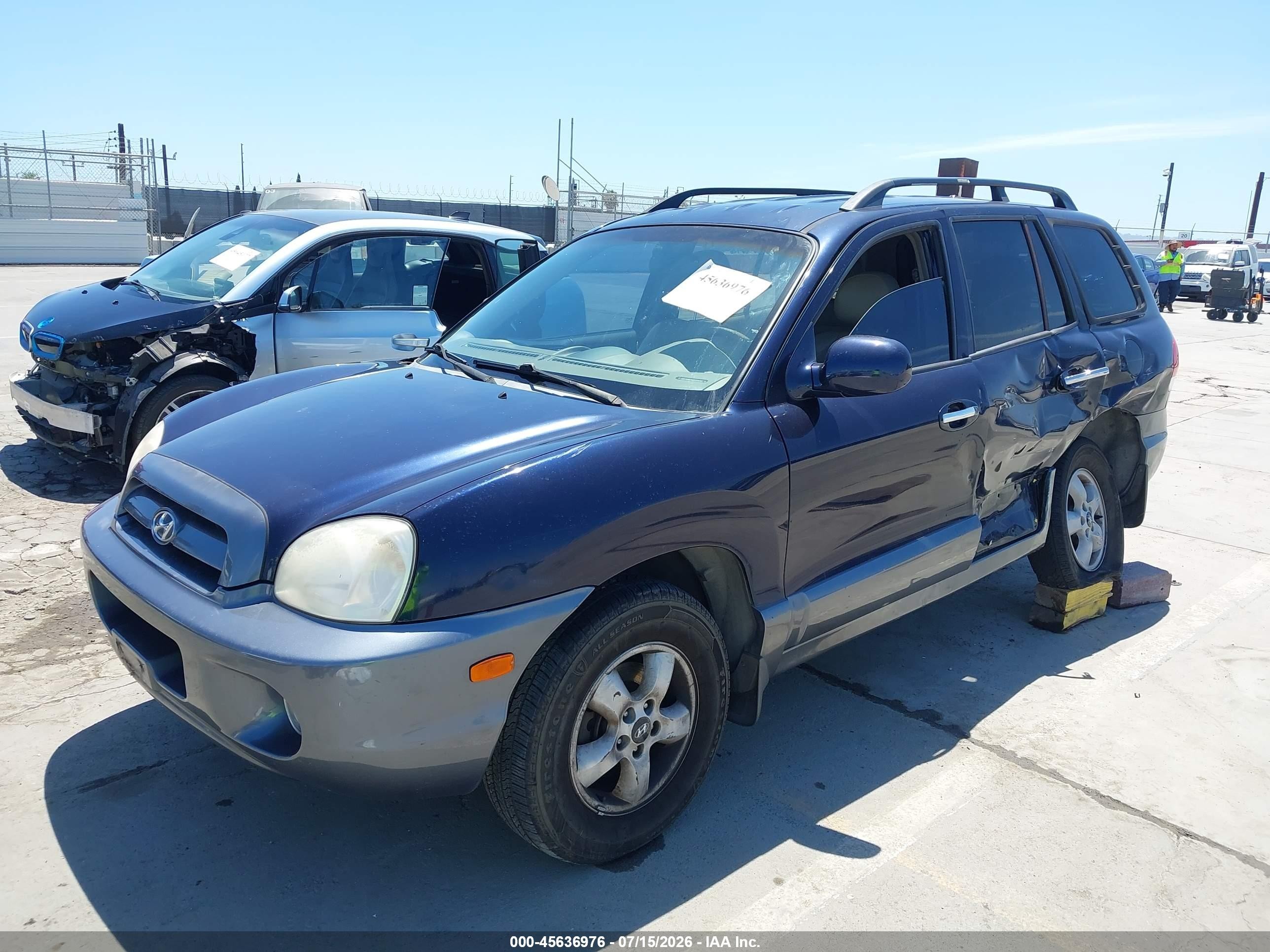2005 Hyundai Santa Fe Gls/lx Dark Blue vin: KM8SC13E25U978475