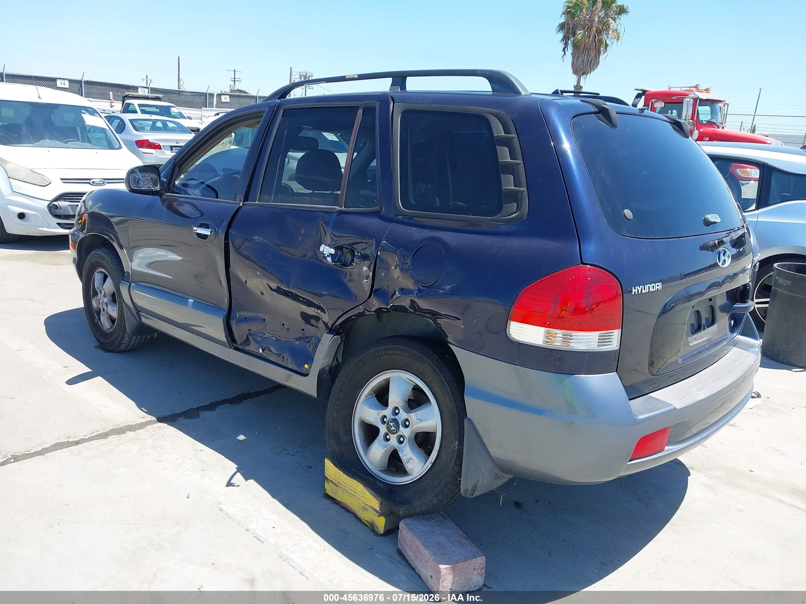 2005 Hyundai Santa Fe Gls/lx Dark Blue vin: KM8SC13E25U978475