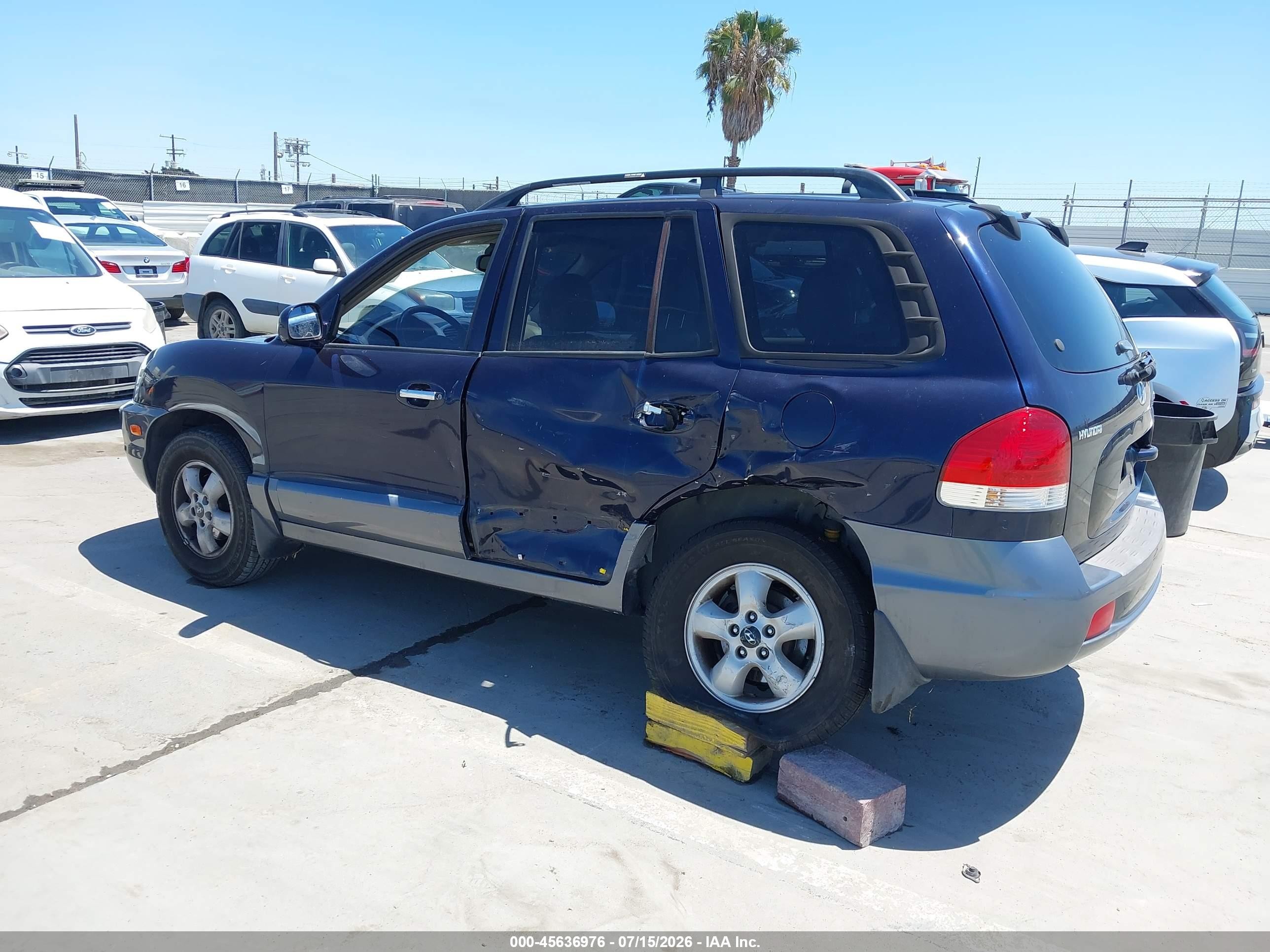 2005 Hyundai Santa Fe Gls/lx Dark Blue vin: KM8SC13E25U978475