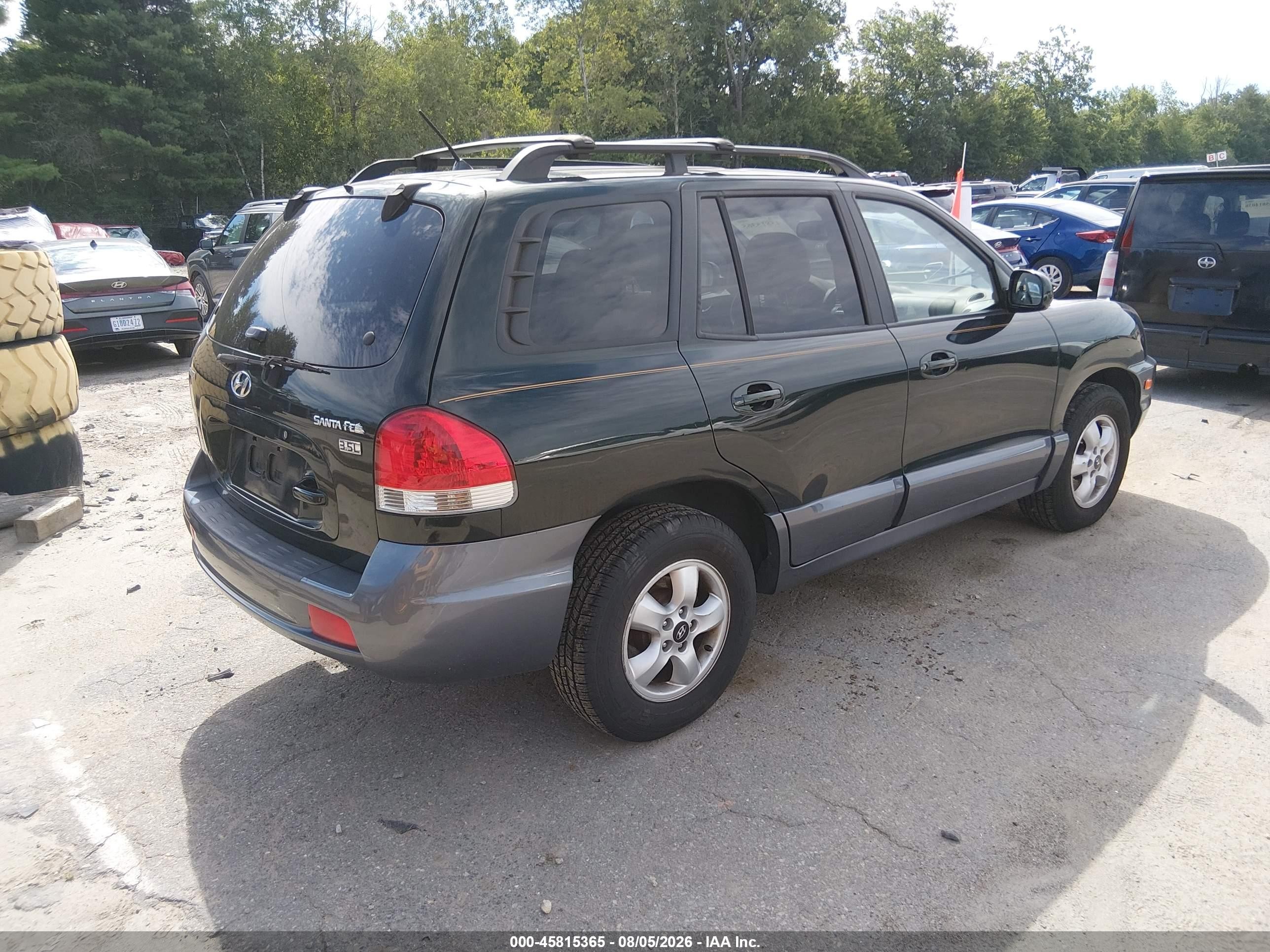 2006 Hyundai Santa Fe Gls/limited Green vin: KM8SC13E26U096093