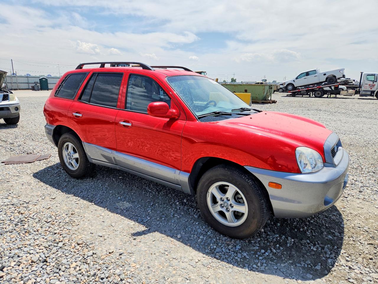 2003 Hyundai Santa Fe Red vin: KM8SC13E33U472666