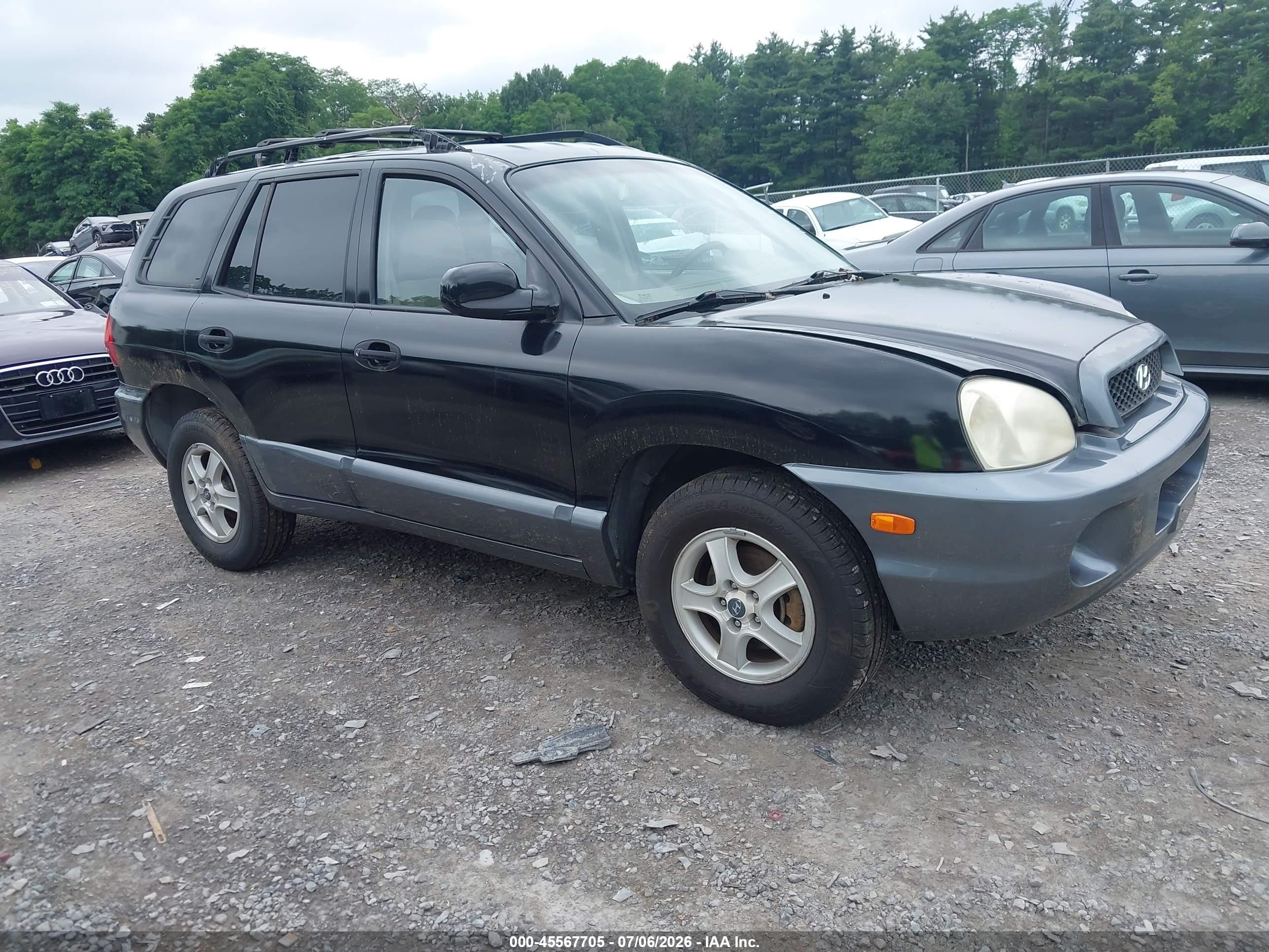 2004 Hyundai Santa Fe Gls/lx Черный vin: KM8SC13E34U733036
