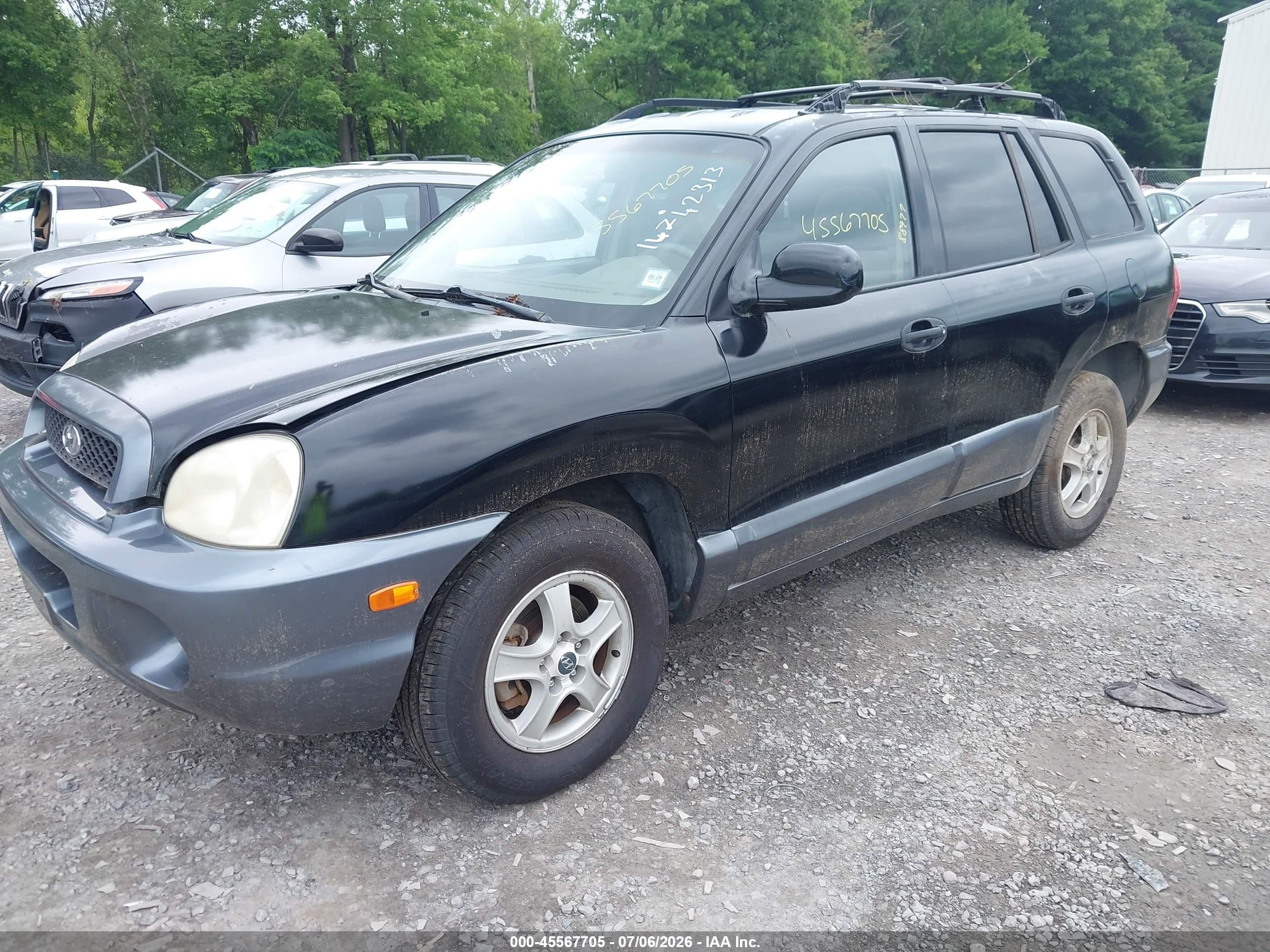 2004 Hyundai Santa Fe Gls/lx Black vin: KM8SC13E34U733036