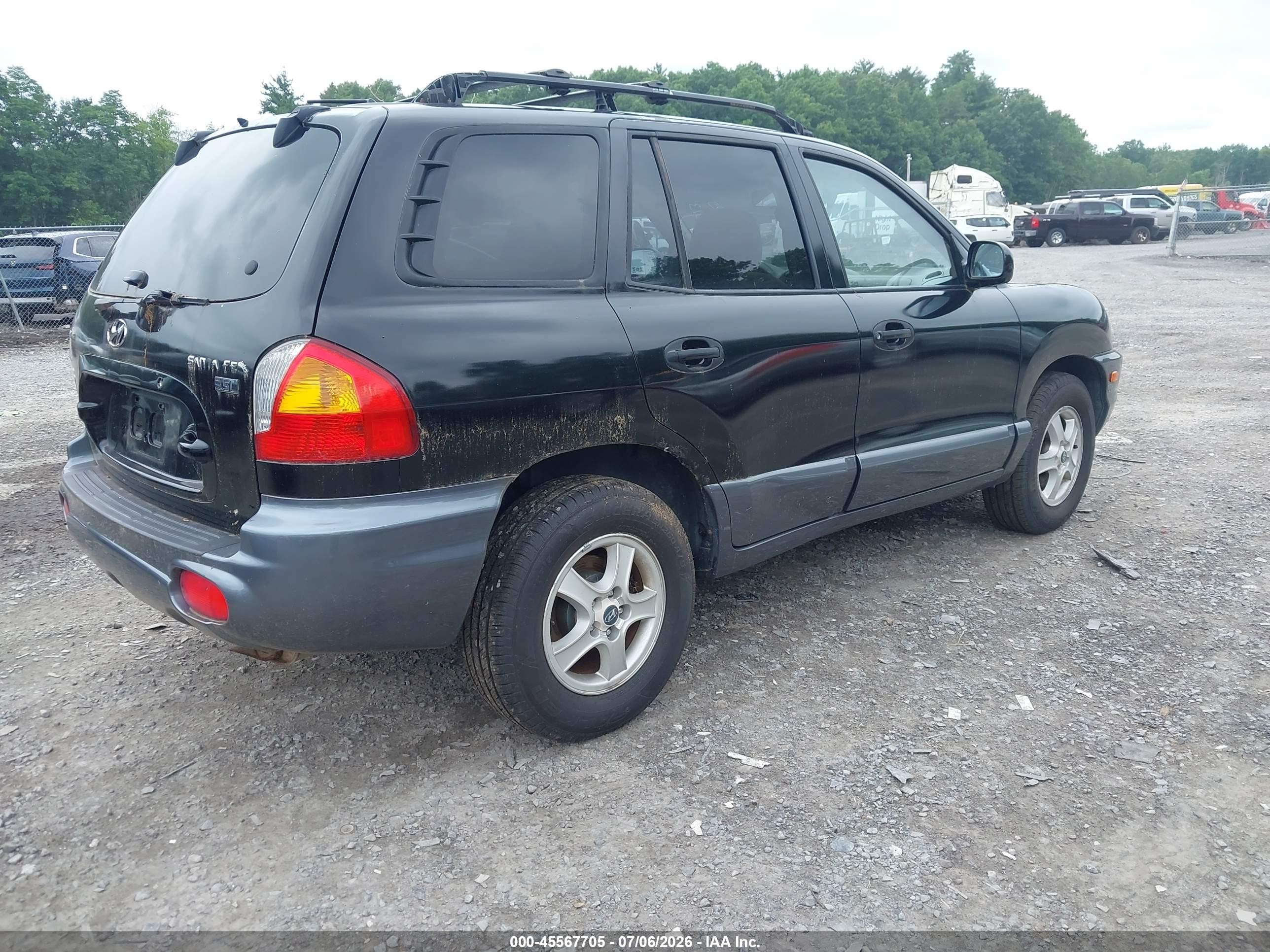 2004 Hyundai Santa Fe Gls/lx Black vin: KM8SC13E34U733036