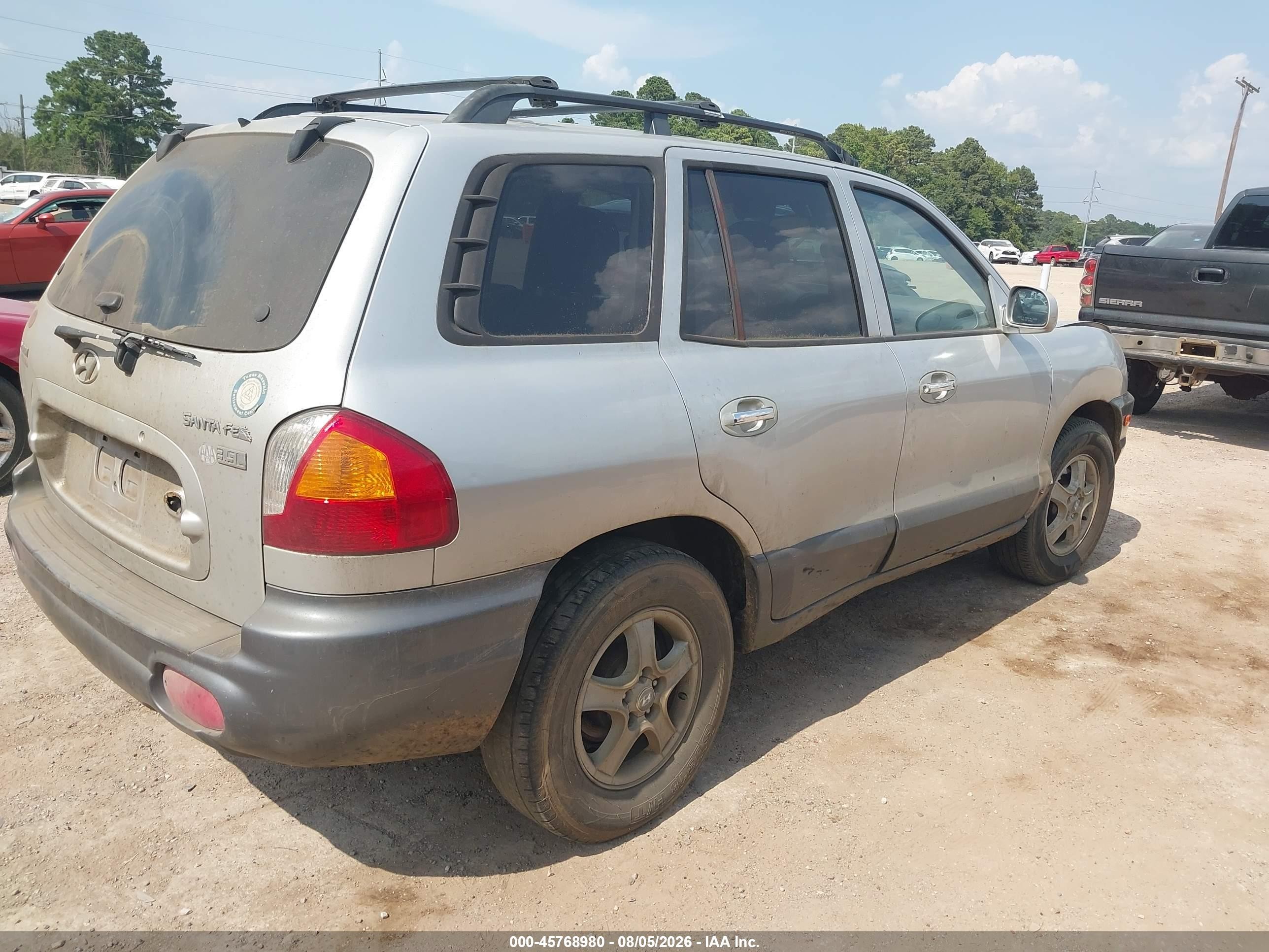 2004 Hyundai Santa Fe Gls/lx Silver vin: KM8SC13E44U623371