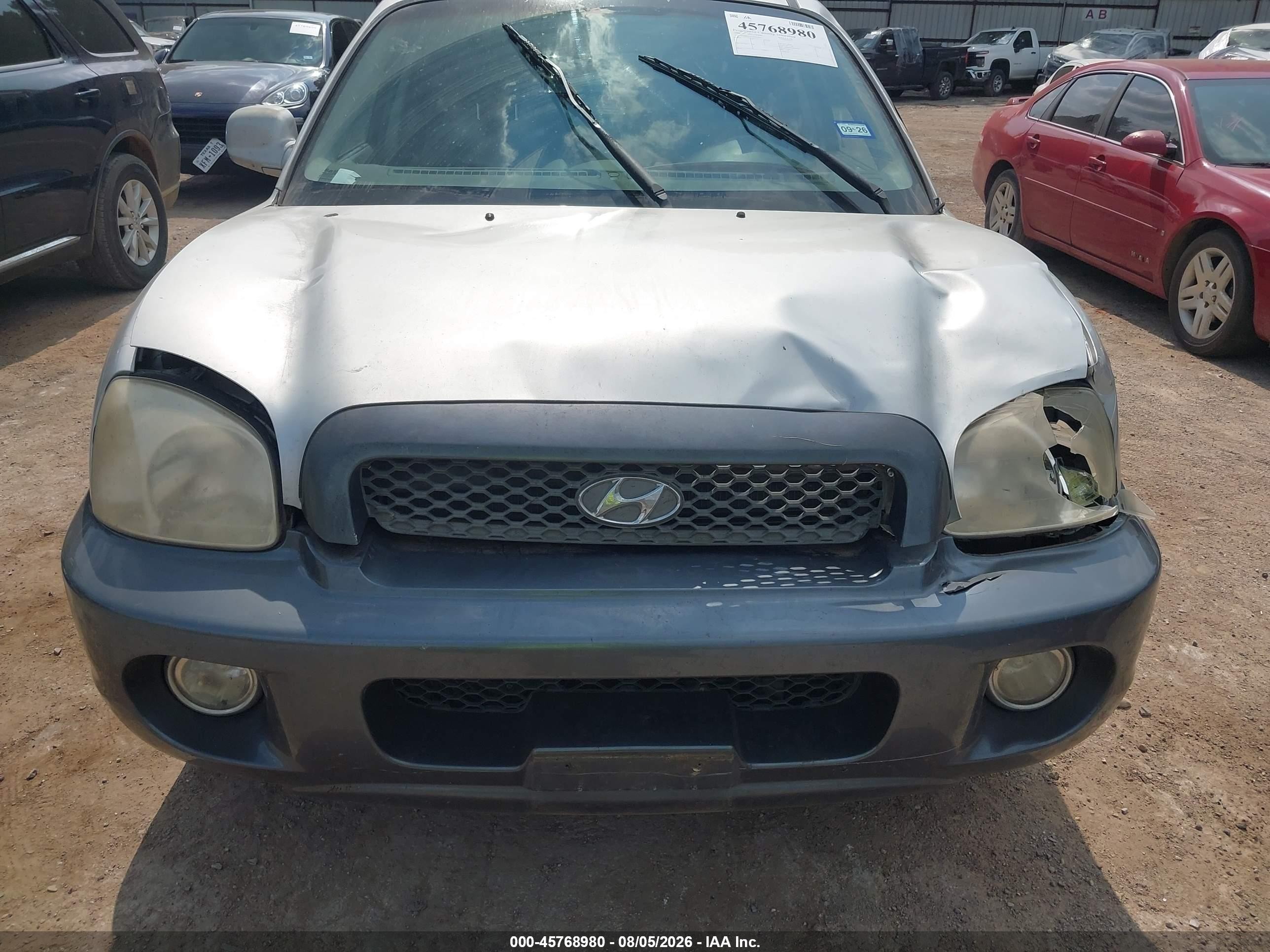 2004 Hyundai Santa Fe Gls/lx Silver vin: KM8SC13E44U623371