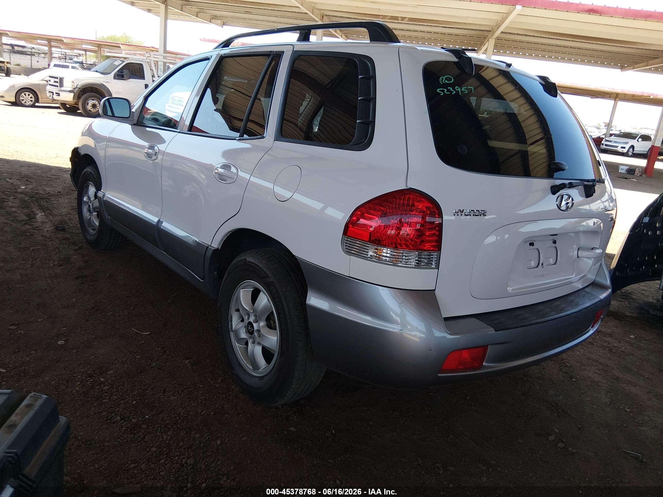 2005 Hyundai Santa Fe Gls/lx White vin: KM8SC13E45U891094