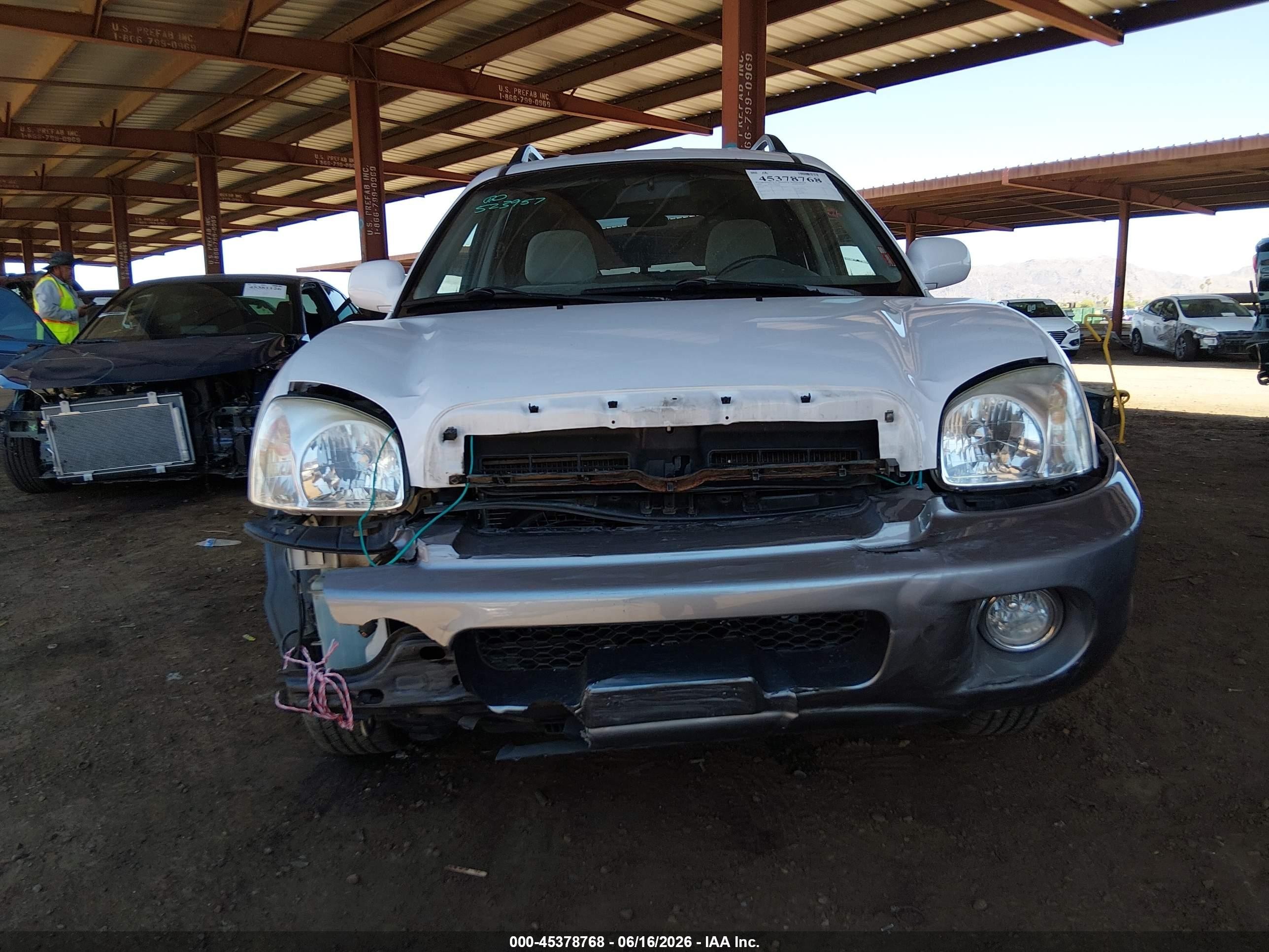2005 Hyundai Santa Fe Gls/lx White vin: KM8SC13E45U891094