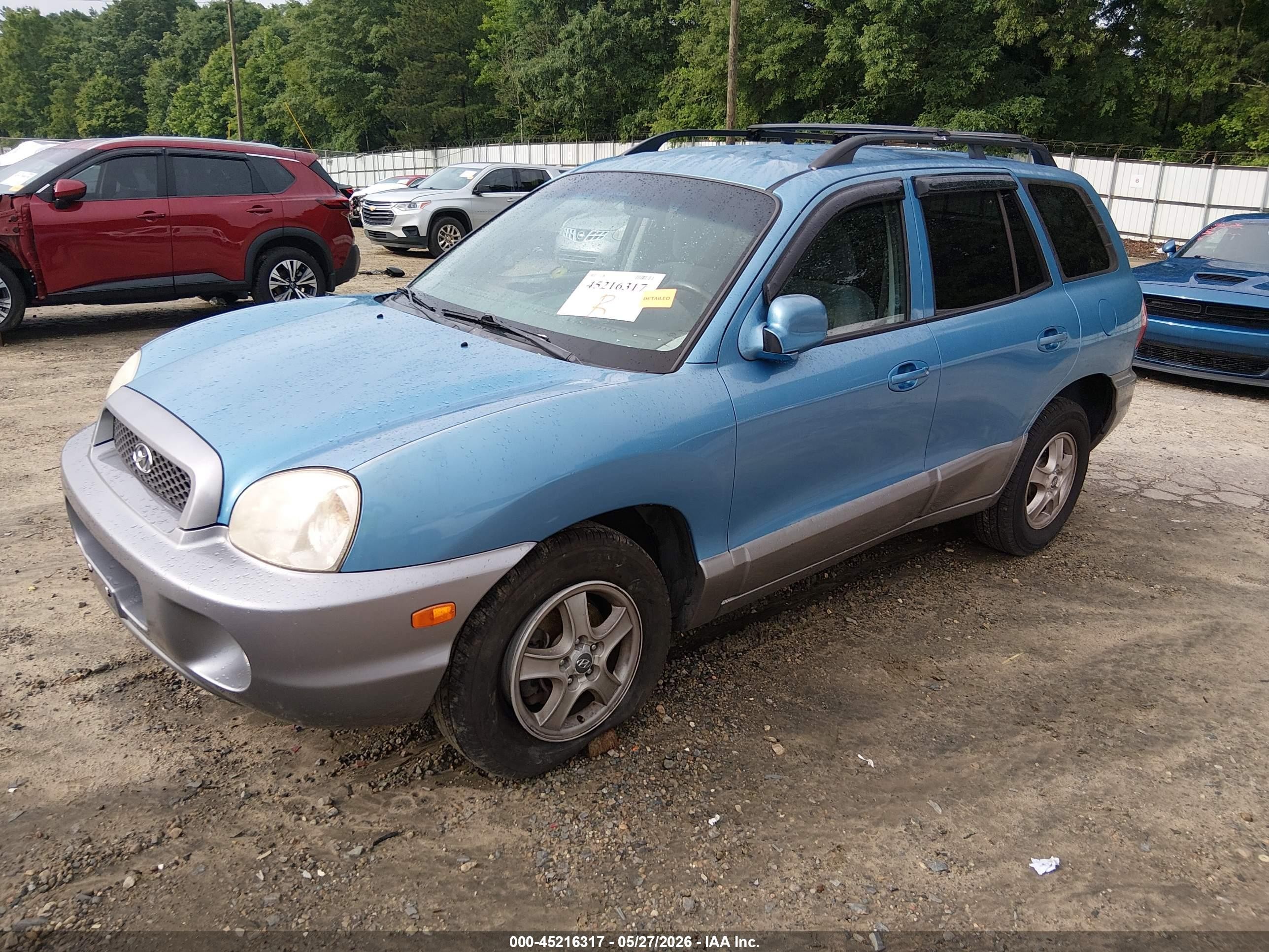 2004 Hyundai Santa Fe Gls/lx Blue vin: KM8SC13E54U595077