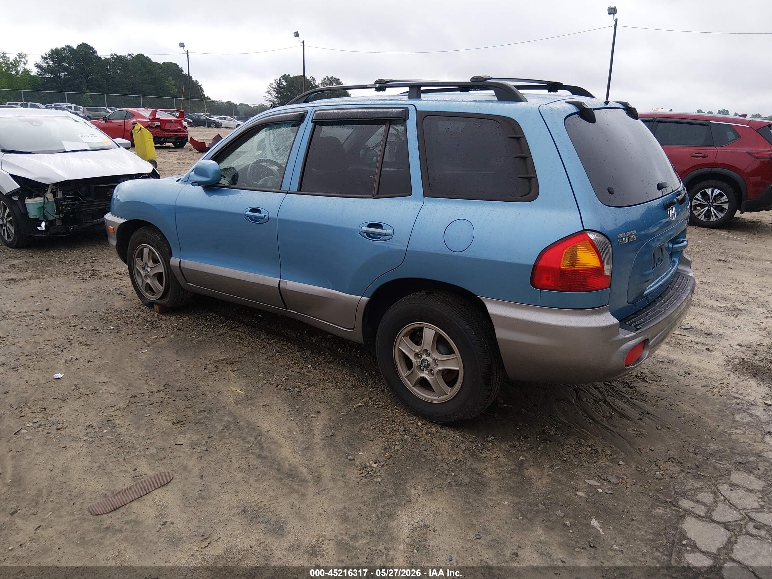 2004 Hyundai Santa Fe Gls/lx Blue vin: KM8SC13E54U595077