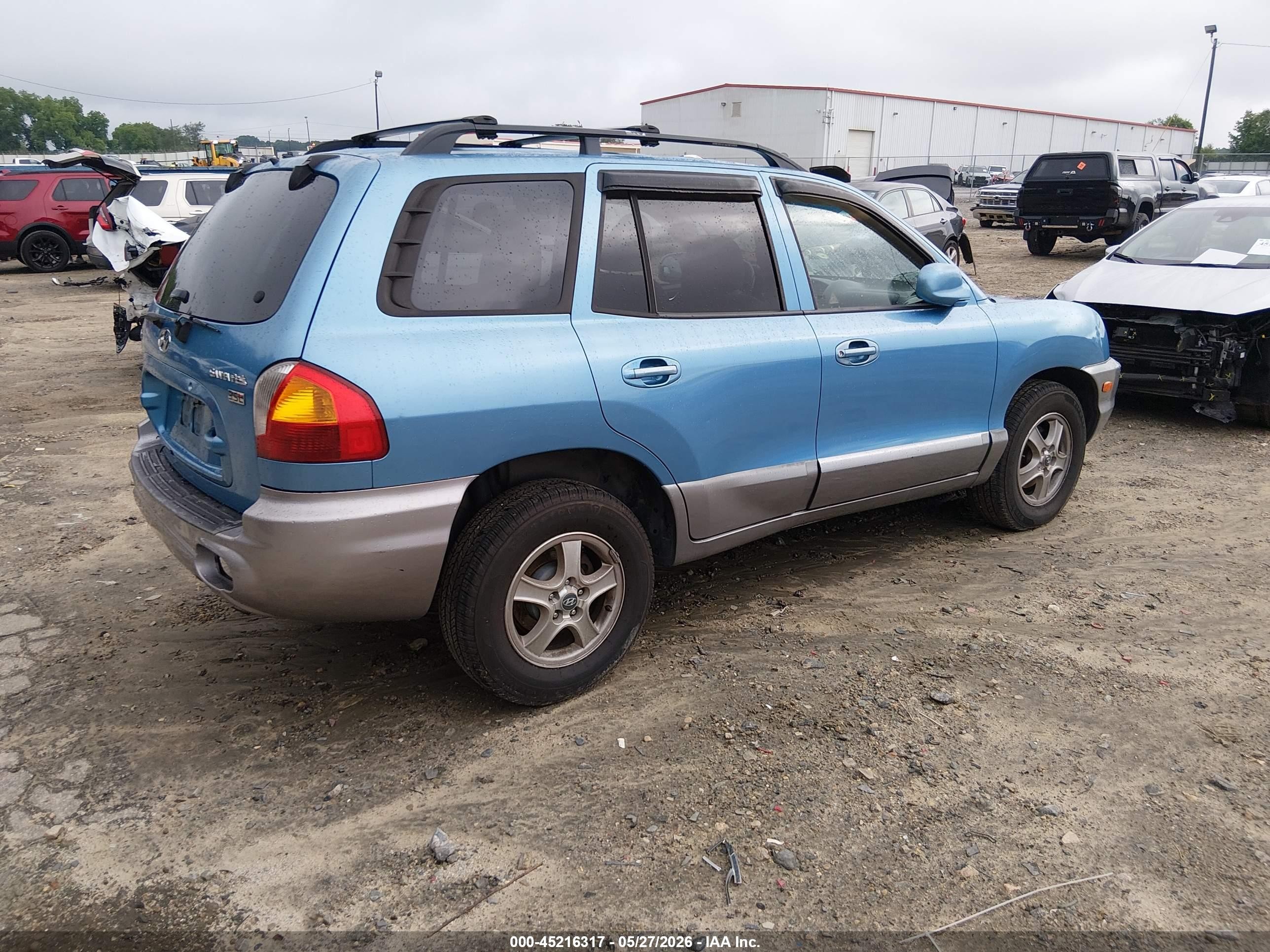 2004 Hyundai Santa Fe Gls/lx Blue vin: KM8SC13E54U595077