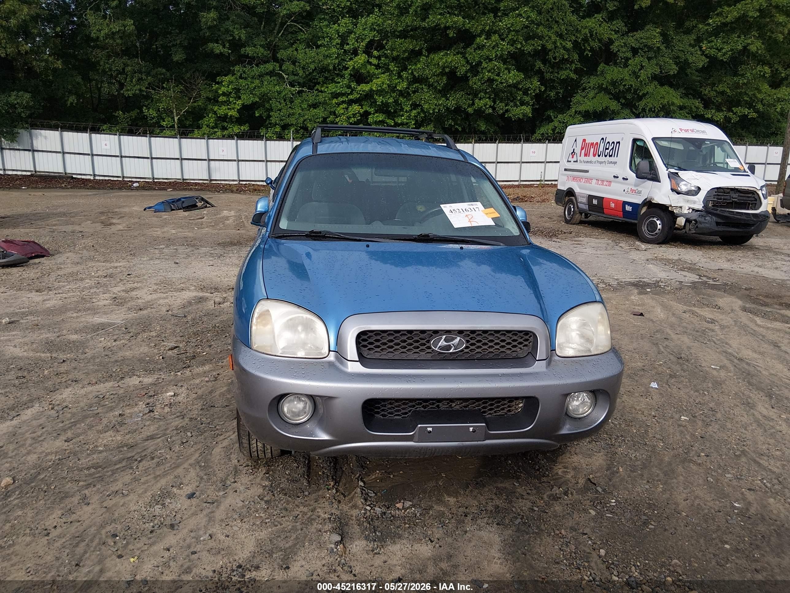 2004 Hyundai Santa Fe Gls/lx Blue vin: KM8SC13E54U595077