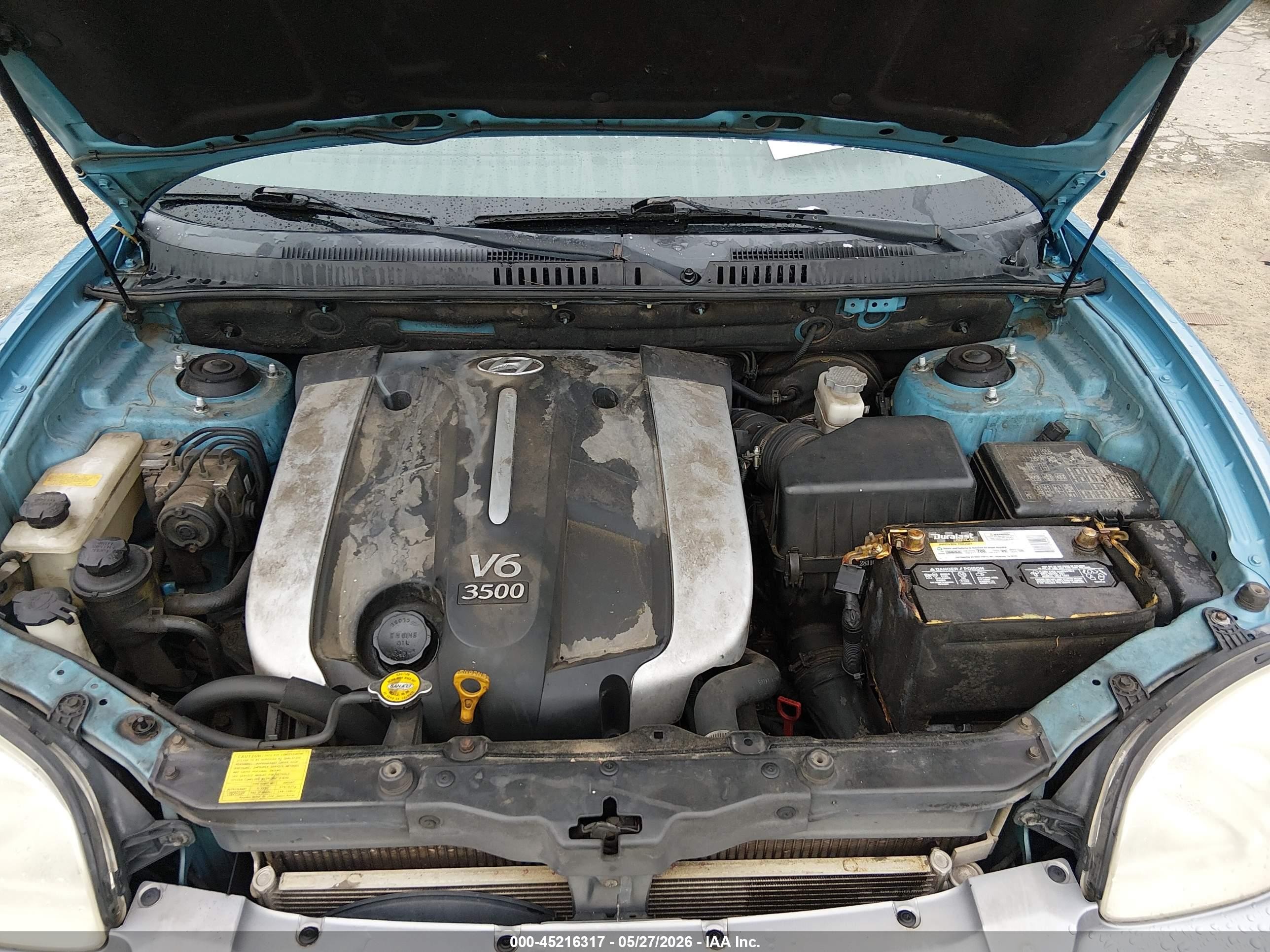 2004 Hyundai Santa Fe Gls/lx Blue vin: KM8SC13E54U595077
