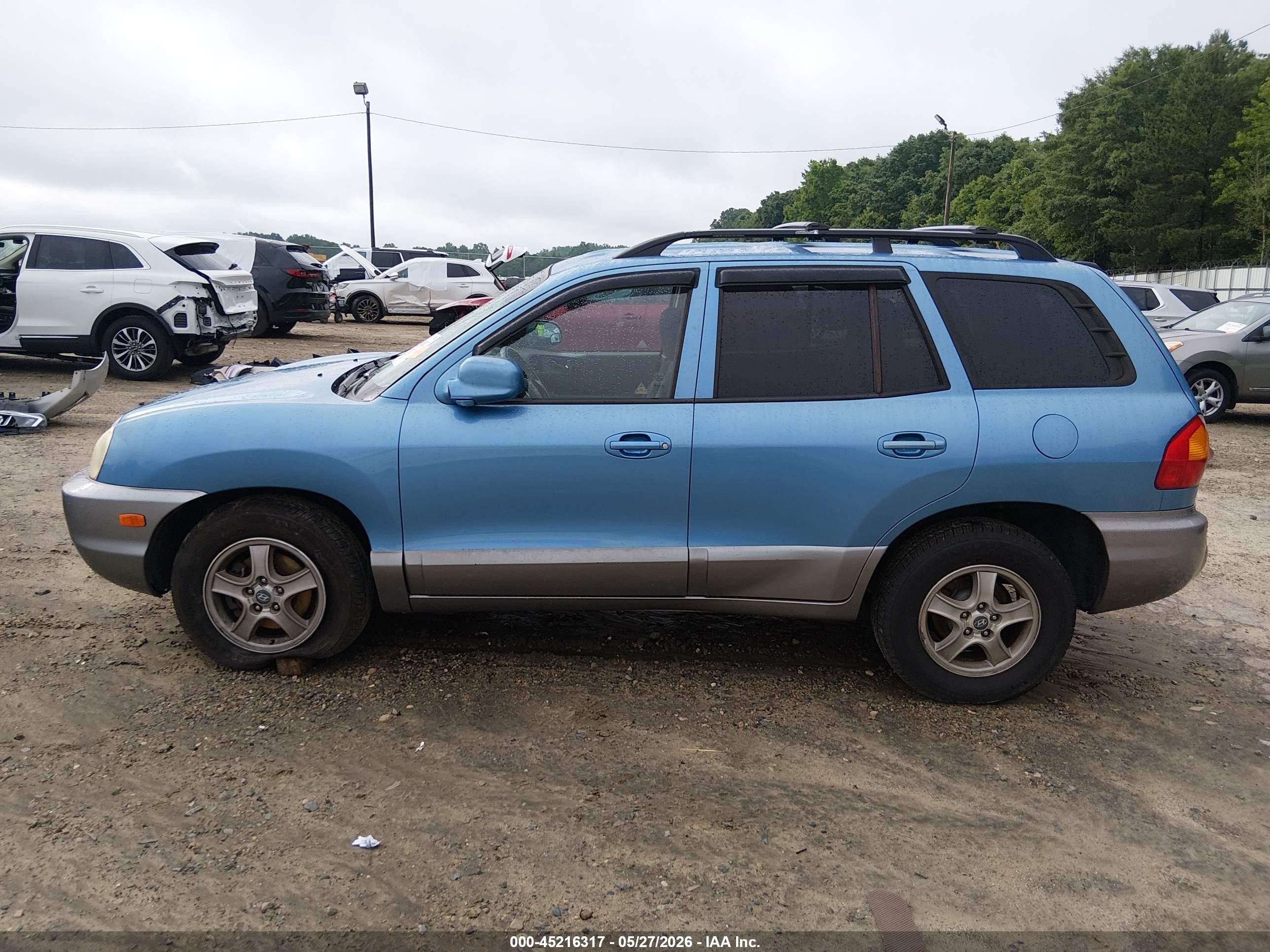2004 Hyundai Santa Fe Gls/lx Blue vin: KM8SC13E54U595077
