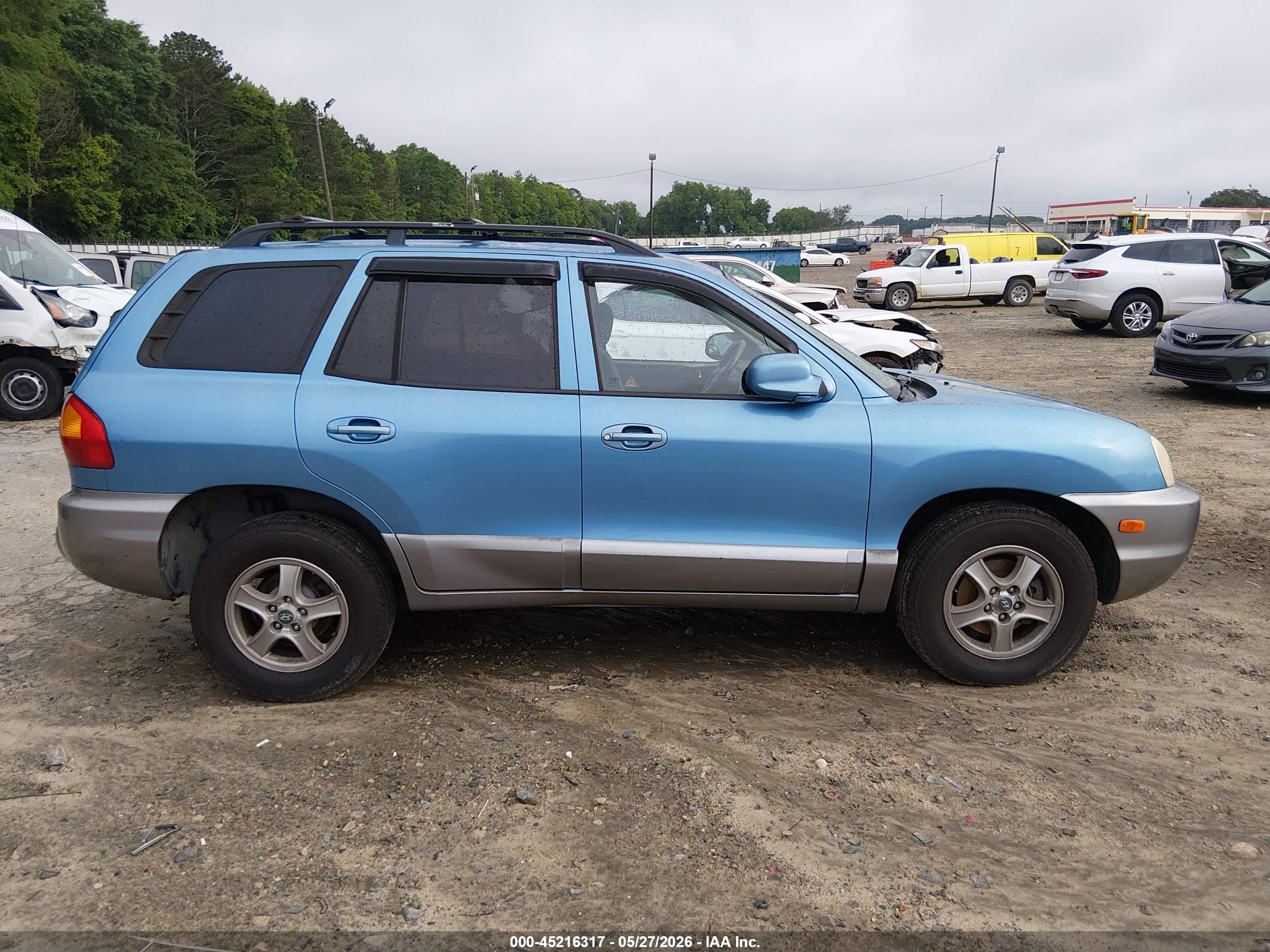 2004 Hyundai Santa Fe Gls/lx Blue vin: KM8SC13E54U595077