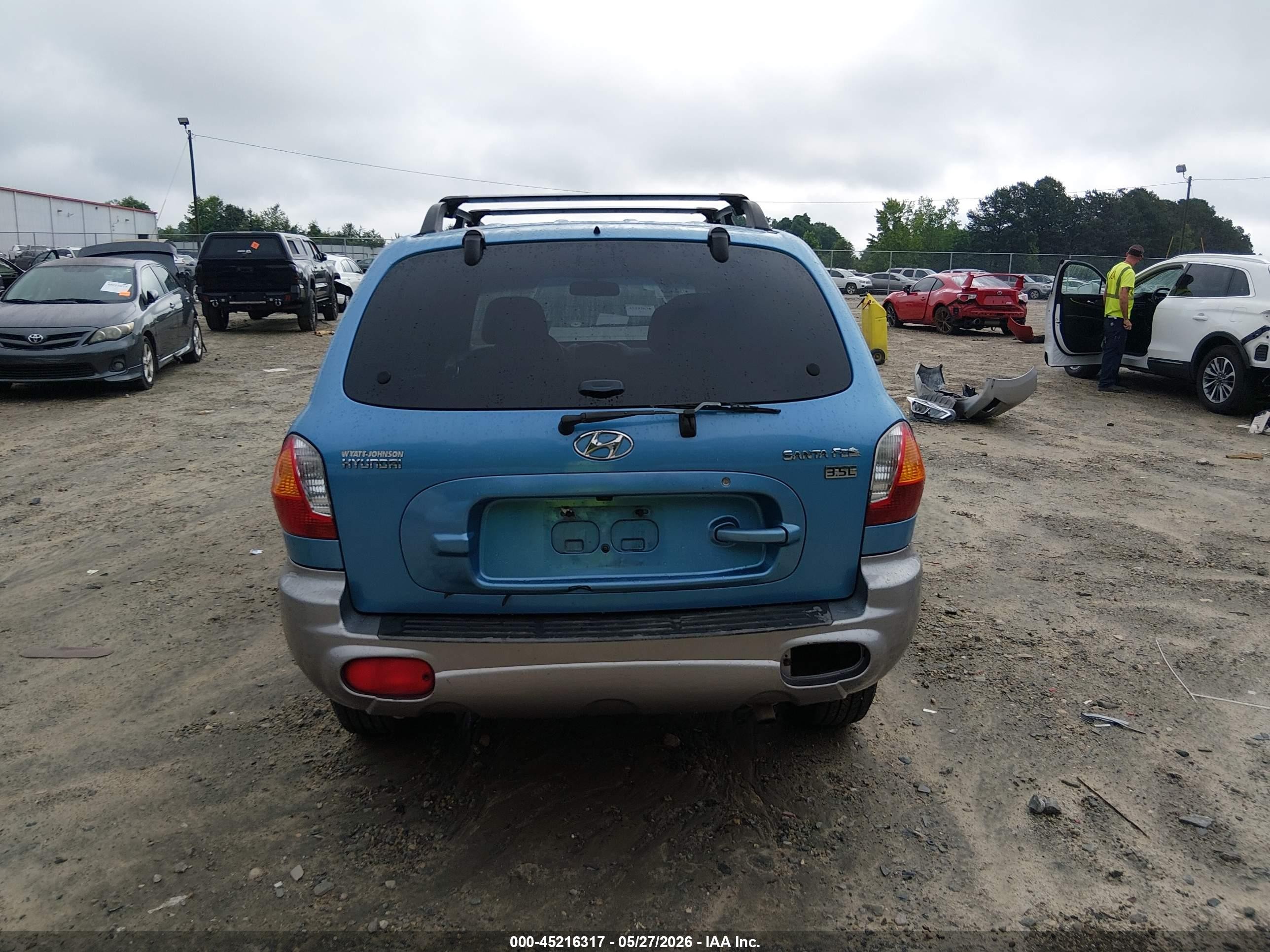 2004 Hyundai Santa Fe Gls/lx Blue vin: KM8SC13E54U595077