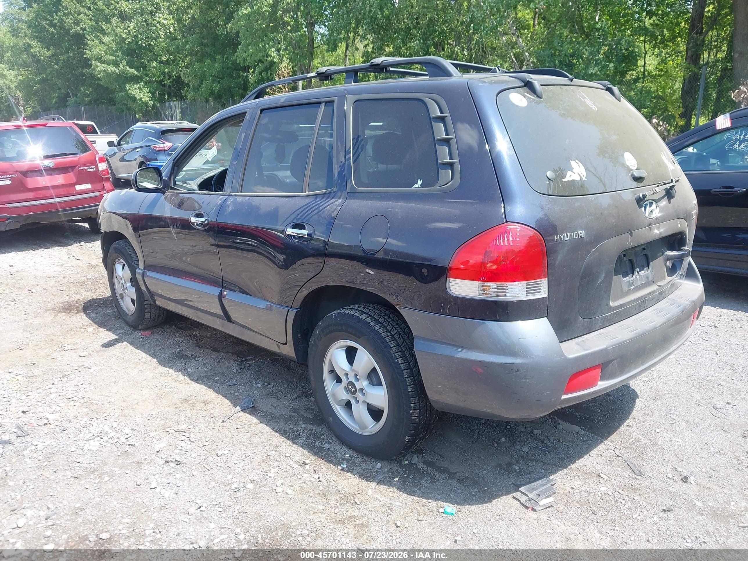 2005 Hyundai Santa Fe Gls/lx Blue vin: KM8SC13E55U001959