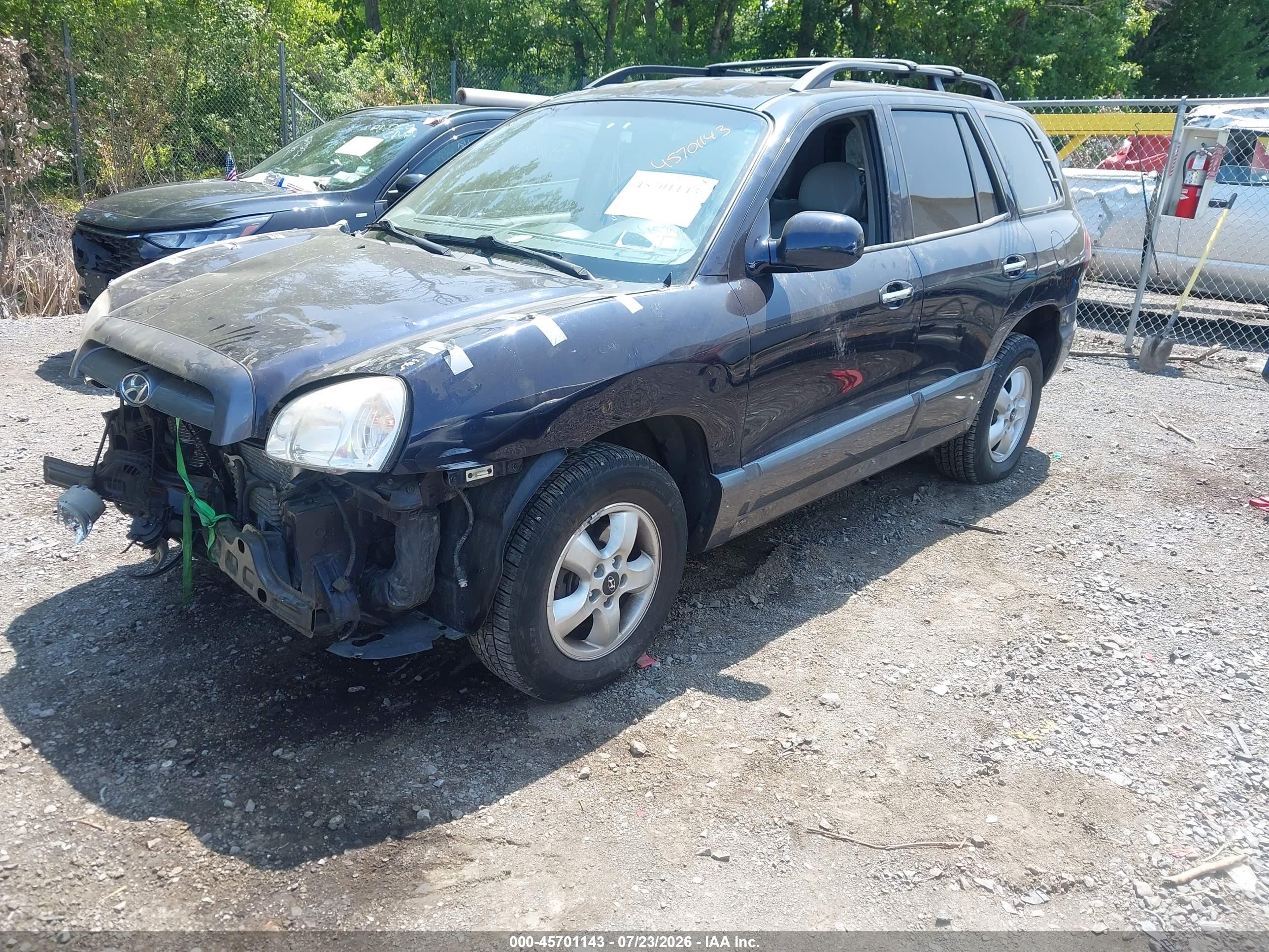 2005 Hyundai Santa Fe Gls/lx Blue vin: KM8SC13E55U001959