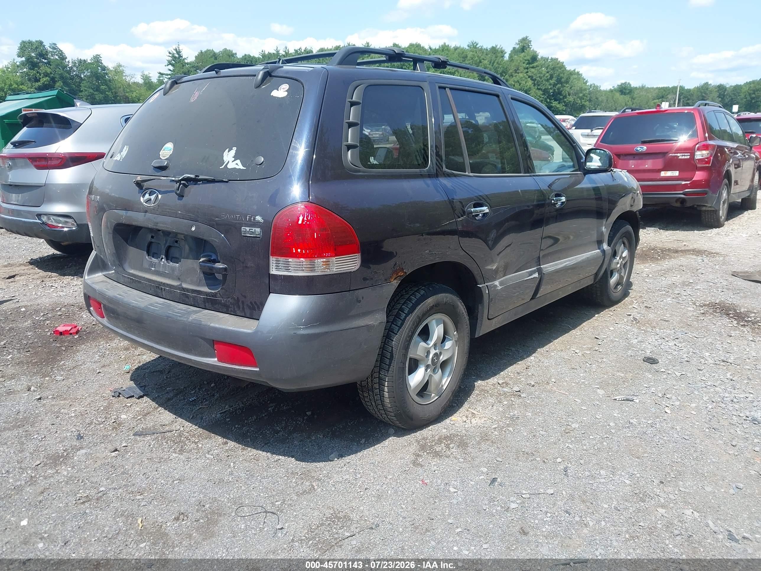 2005 Hyundai Santa Fe Gls/lx Blue vin: KM8SC13E55U001959