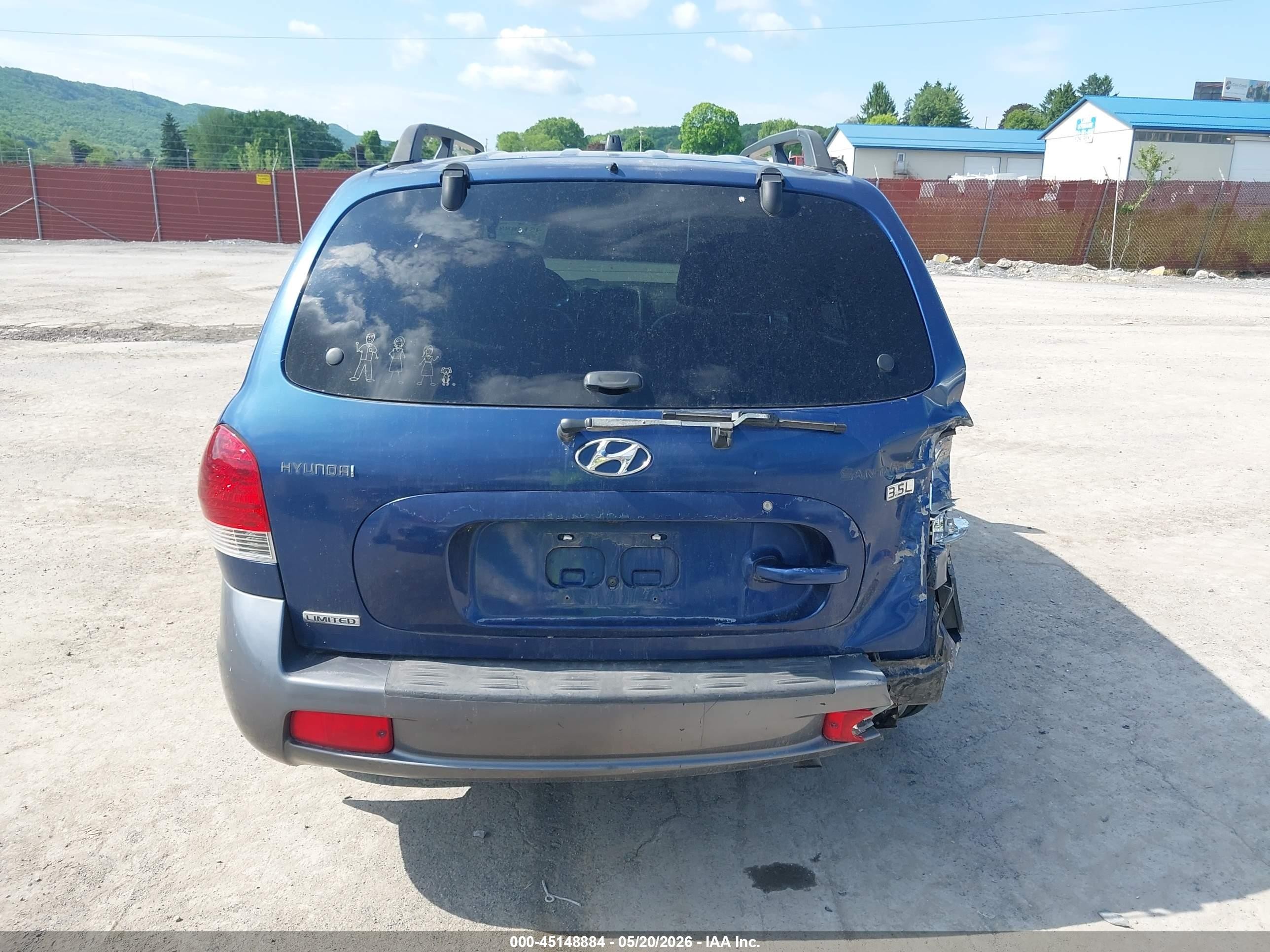2006 Hyundai Santa Fe Gls/limited Dark Blue vin: KM8SC13E56U092748