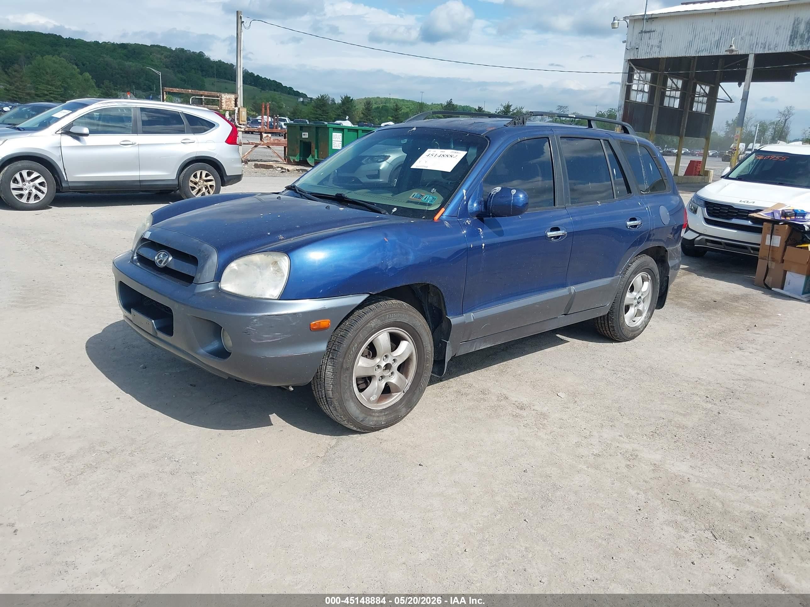2006 Hyundai Santa Fe Gls/limited Dark Blue vin: KM8SC13E56U092748
