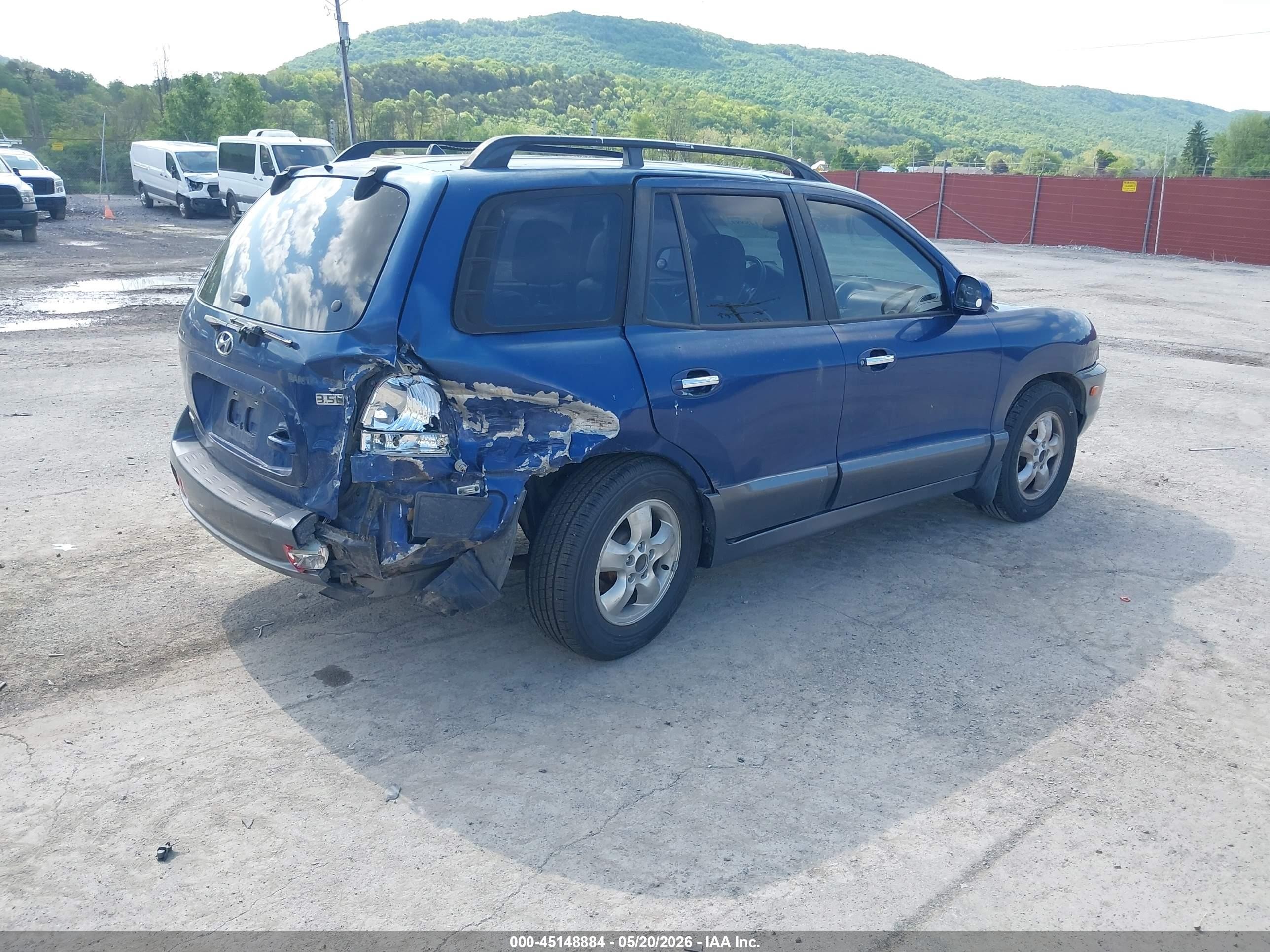 2006 Hyundai Santa Fe Gls/limited Dark Blue vin: KM8SC13E56U092748