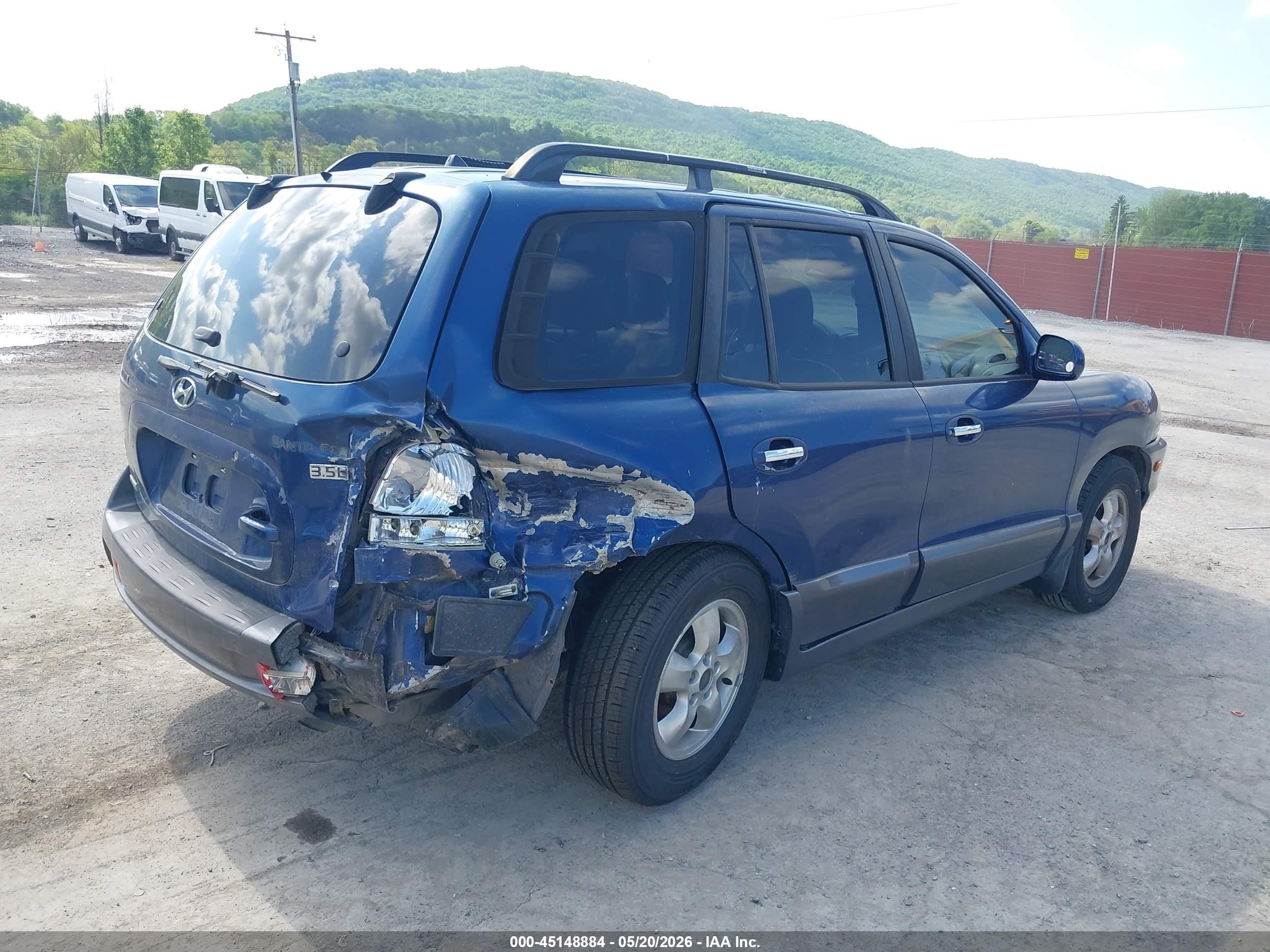 2006 Hyundai Santa Fe Gls/limited Dark Blue vin: KM8SC13E56U092748