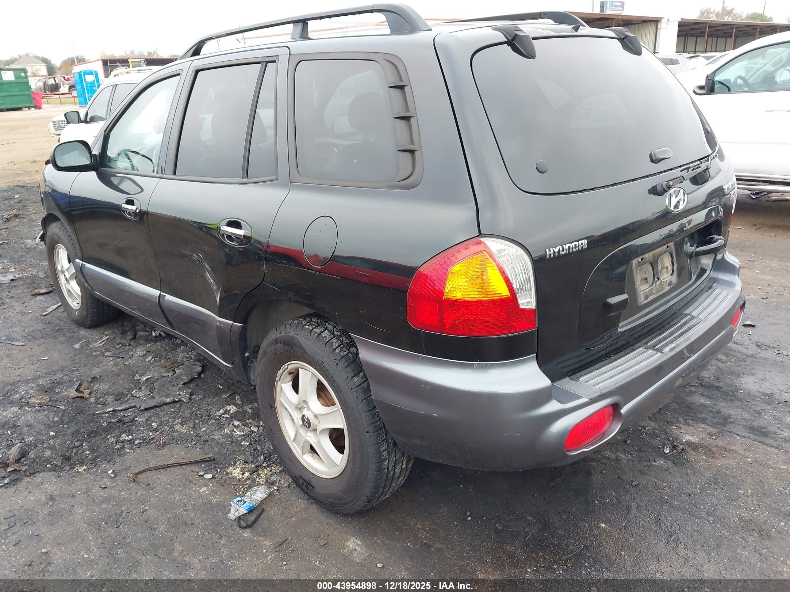 2003 Hyundai Santa Fe Gls/lx Black vin: KM8SC13E63U500203