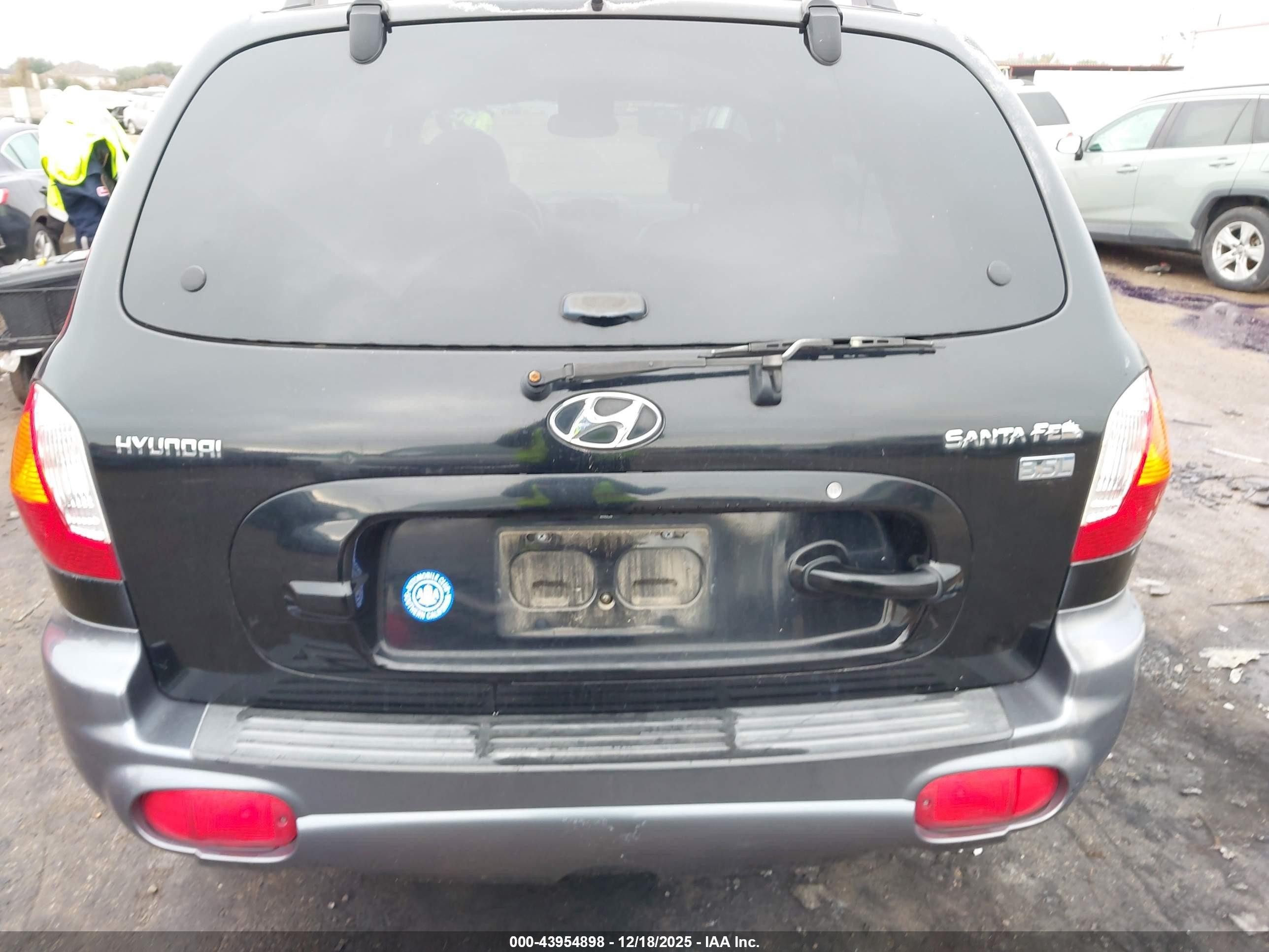 2003 Hyundai Santa Fe Gls/lx Black vin: KM8SC13E63U500203