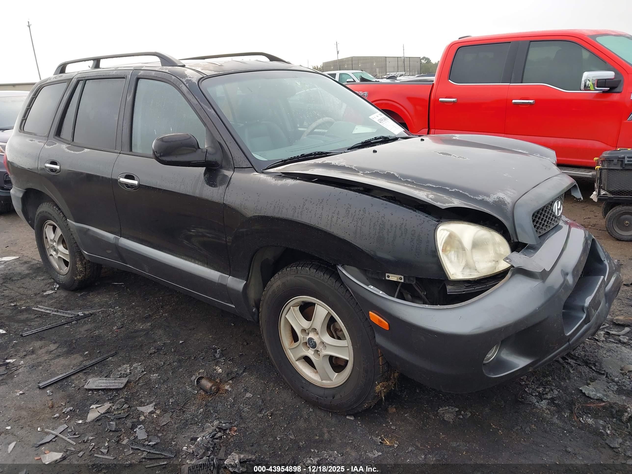 2003 Hyundai Santa Fe Gls/lx Black vin: KM8SC13E63U500203