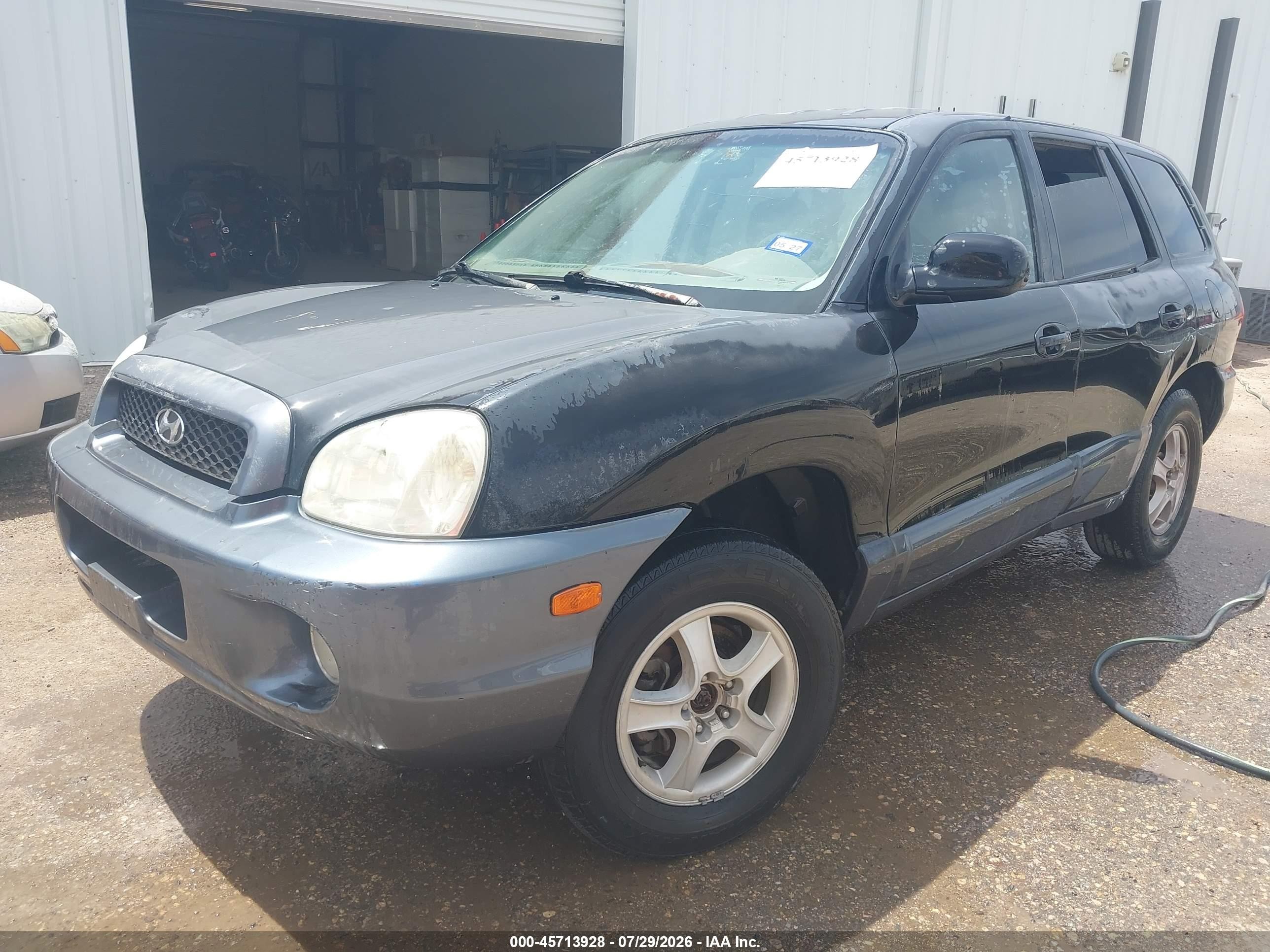 2003 Hyundai Santa Fe Gls/lx Black vin: KM8SC13E63U538529