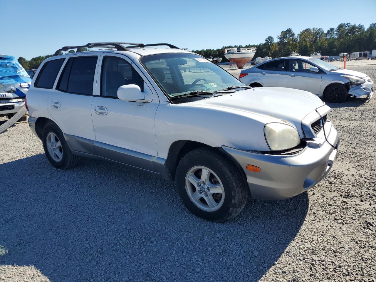 2004 Hyundai Santa Fe White vin: KM8SC13E64U611965