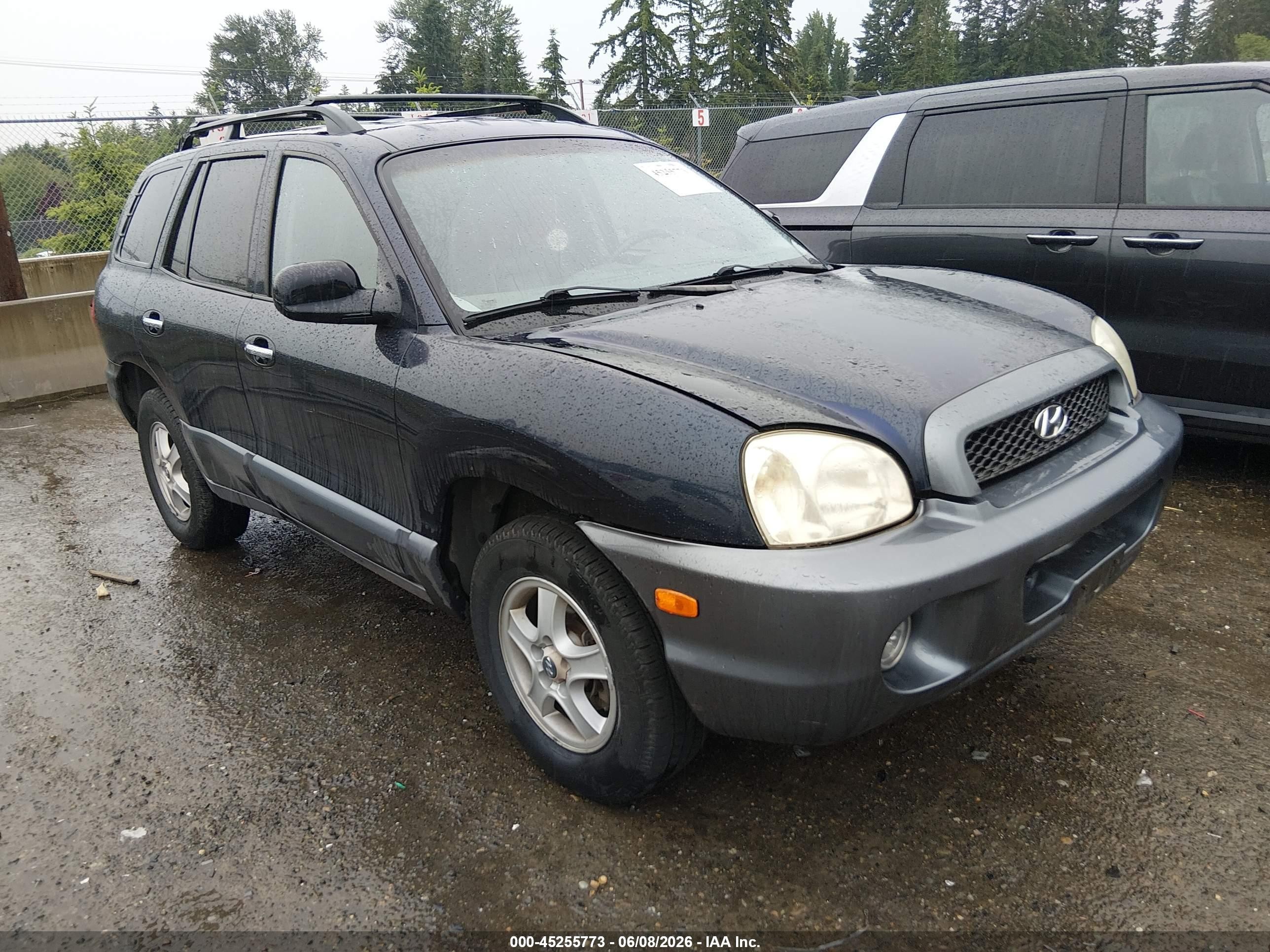 2004 Hyundai Santa Fe Gls/lx Blue vin: KM8SC13E64U741311