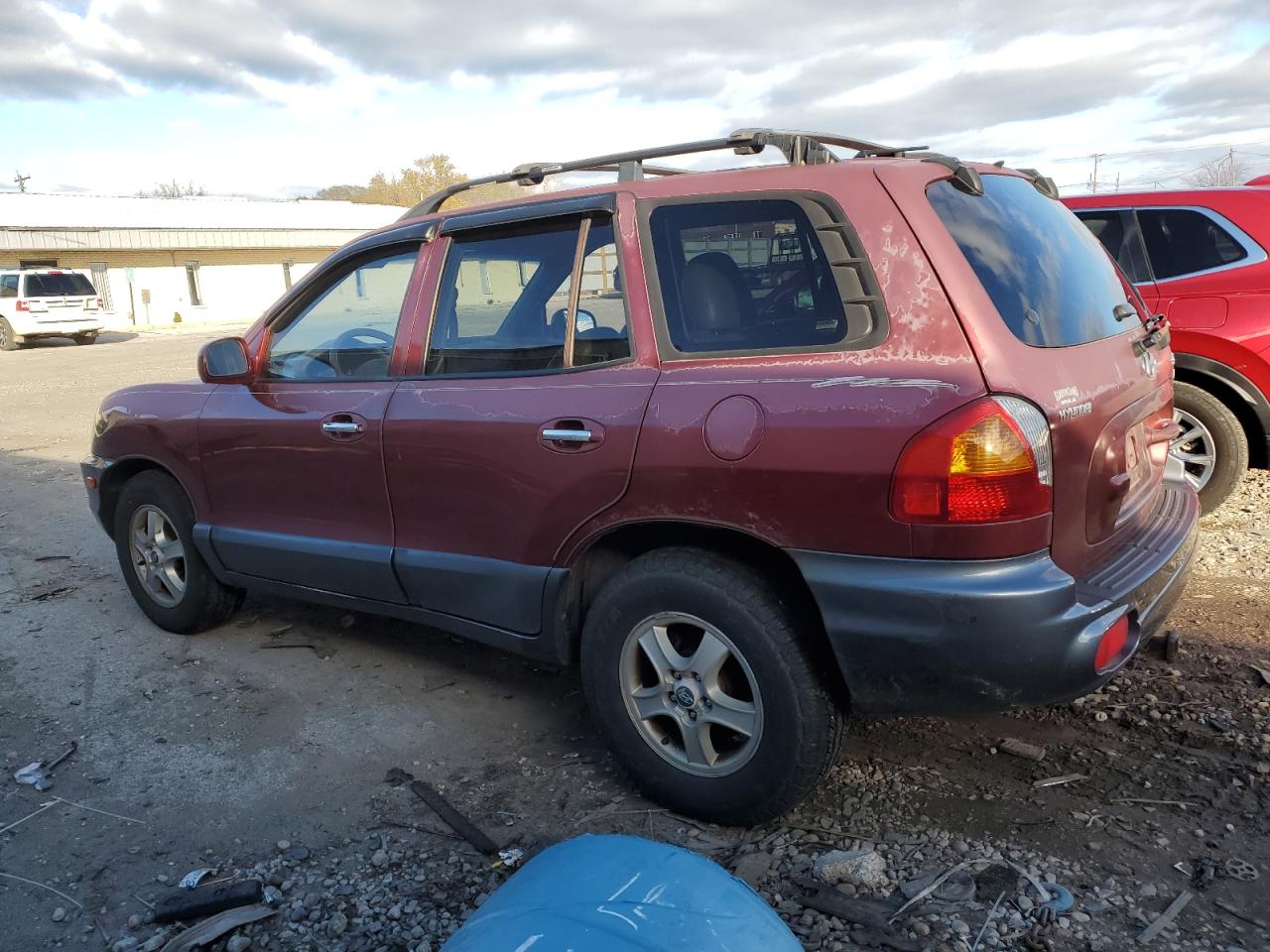 2004 Hyundai Santa Fe Gls Burgundy vin: KM8SC13E64U813642