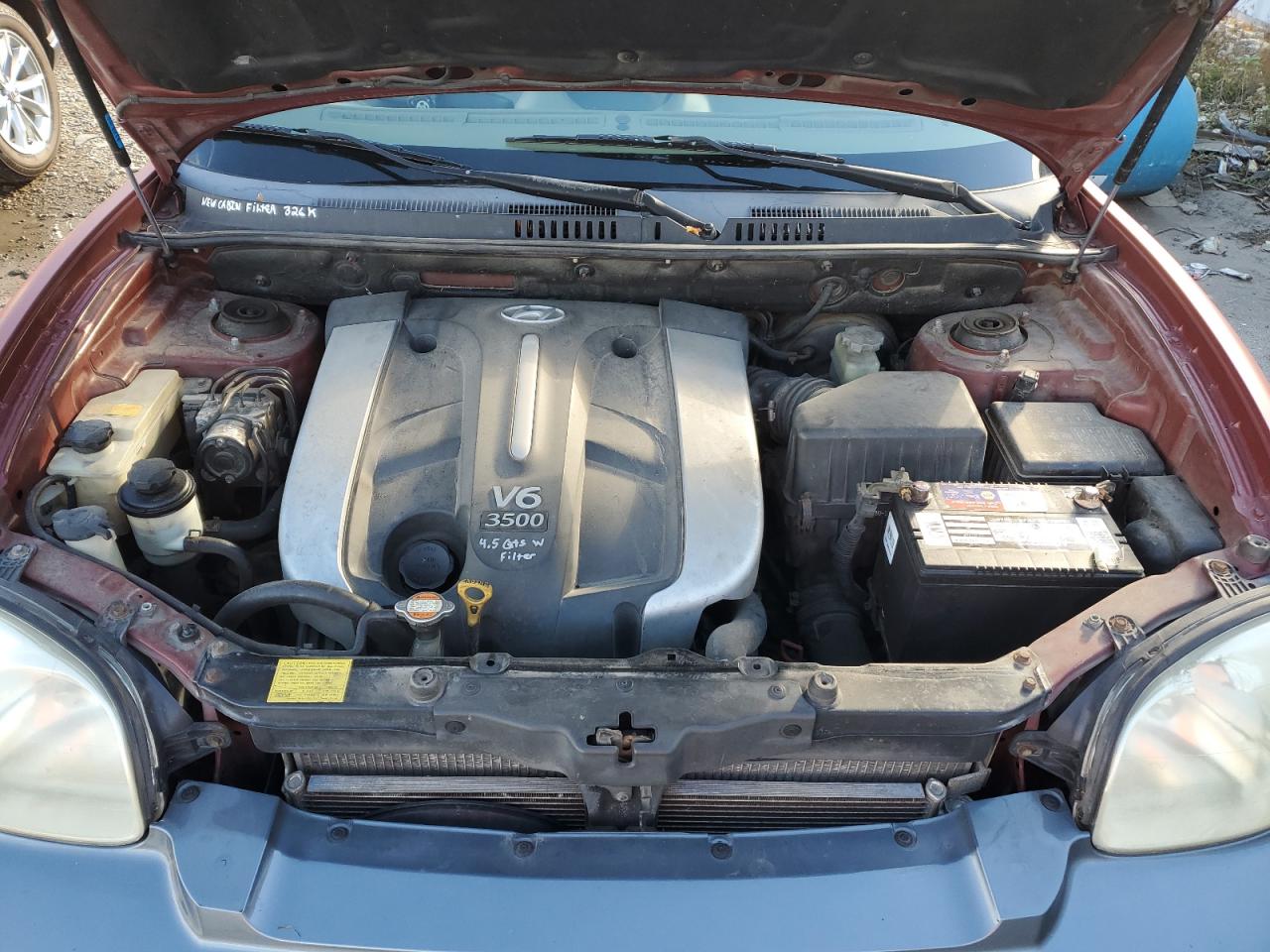 2004 Hyundai Santa Fe Gls Burgundy vin: KM8SC13E64U813642