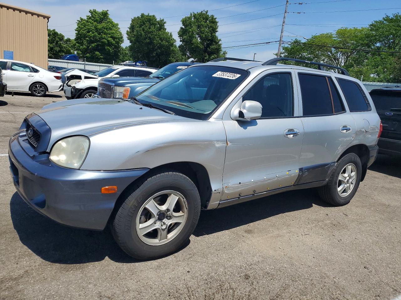 2004 Hyundai Santa Fe Gls Silver vin: KM8SC13E64U827718