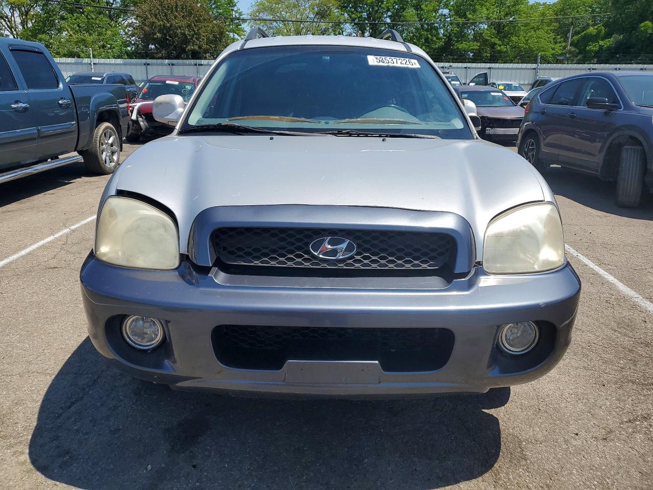 2004 Hyundai Santa Fe Gls Silver vin: KM8SC13E64U827718