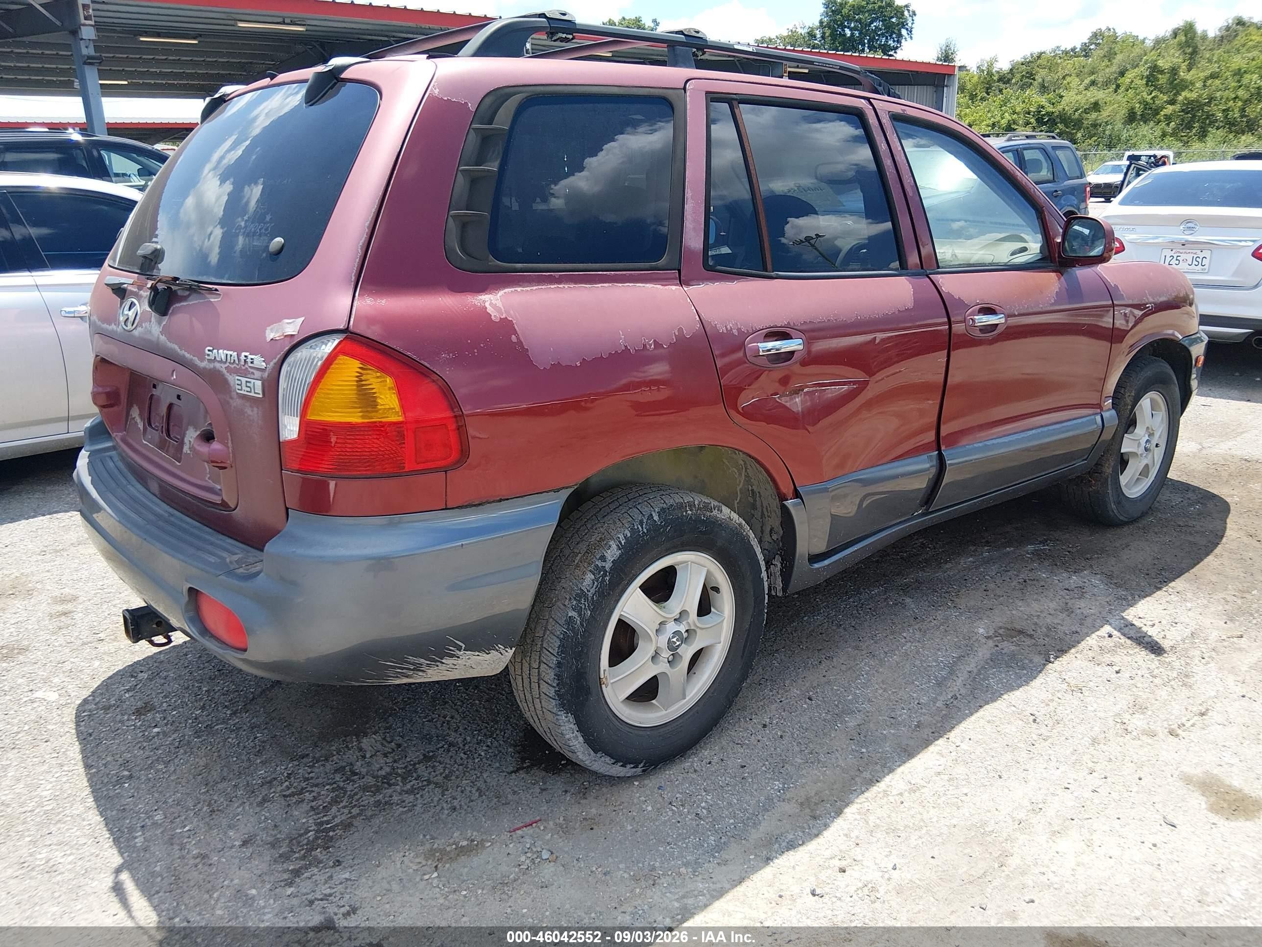 2004 Hyundai Santa Fe Gls/lx Maroon vin: KM8SC13E74U705045