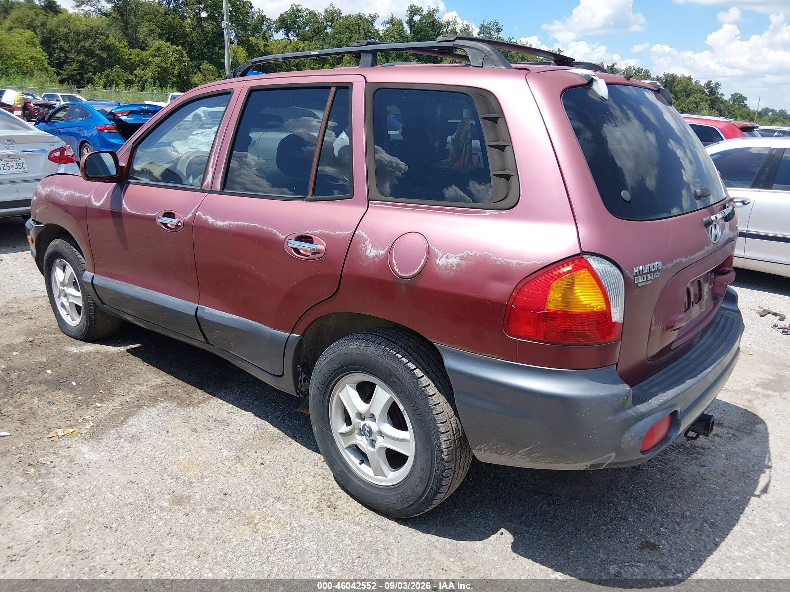 2004 Hyundai Santa Fe Gls/lx Maroon vin: KM8SC13E74U705045