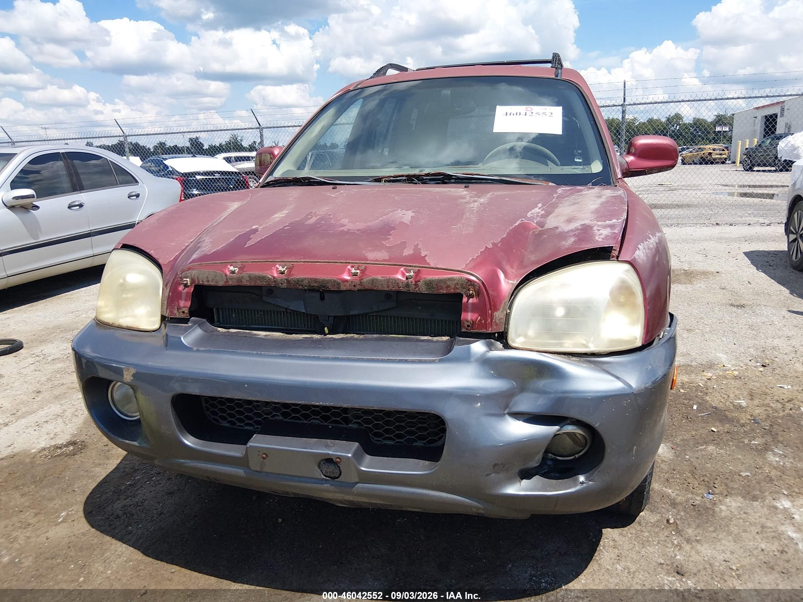 2004 Hyundai Santa Fe Gls/lx Maroon vin: KM8SC13E74U705045