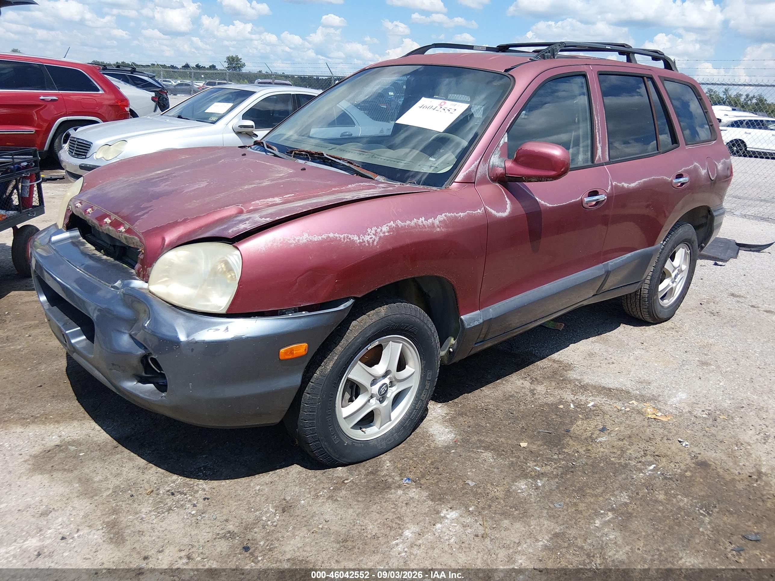 2004 Hyundai Santa Fe Gls/lx Maroon vin: KM8SC13E74U705045