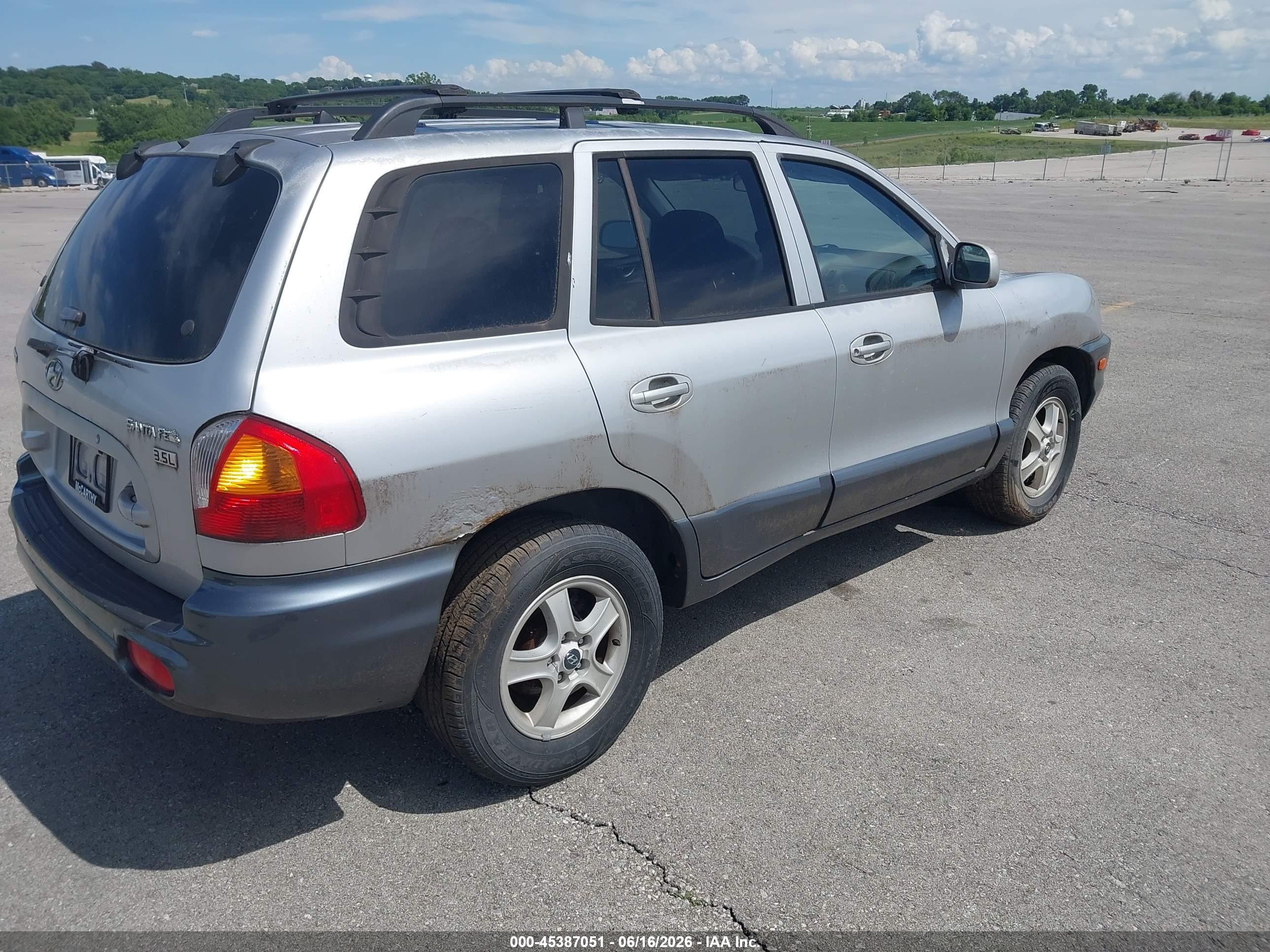 2004 Hyundai Santa Fe Gls/lx Серый vin: KM8SC13E74U785611