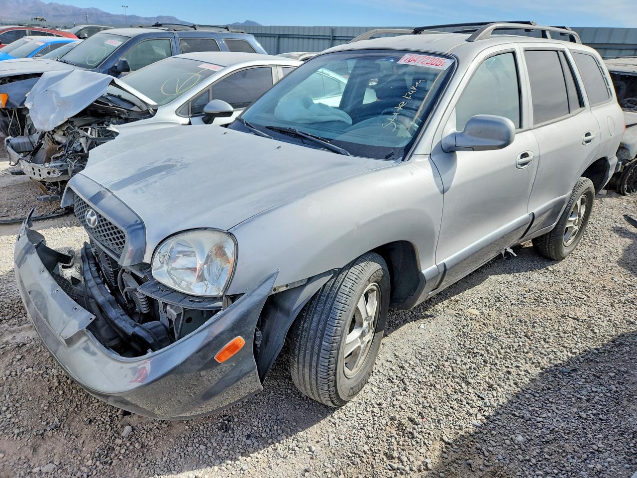2004 Hyundai Santa Fe G Silver vin: KM8SC13E84U708083
