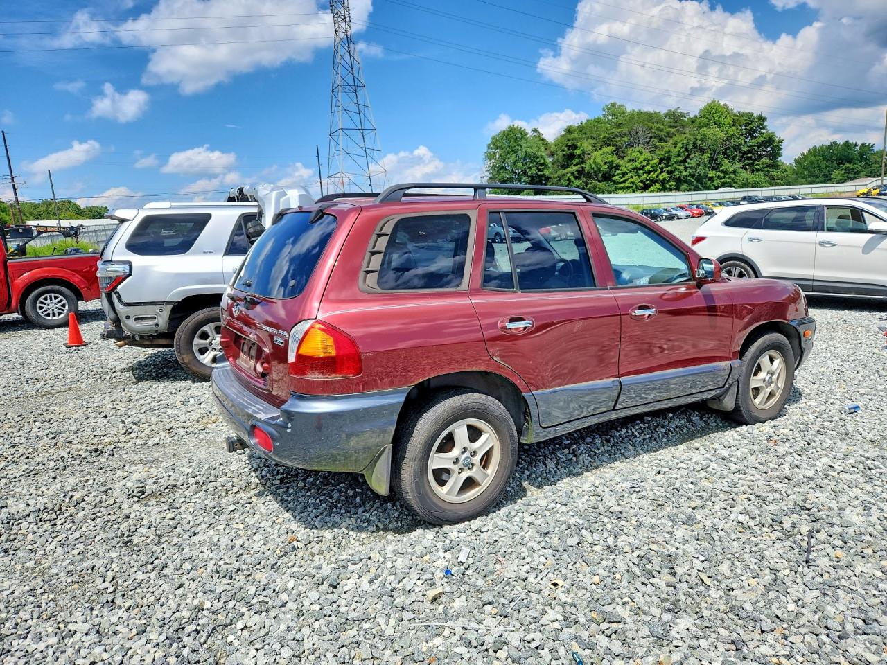 2003 Hyundai Santa Fe Gls Burgundy vin: KM8SC13E93U461851