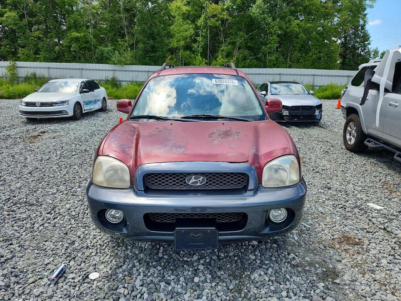 2003 Hyundai Santa Fe Gls Burgundy vin: KM8SC13E93U461851